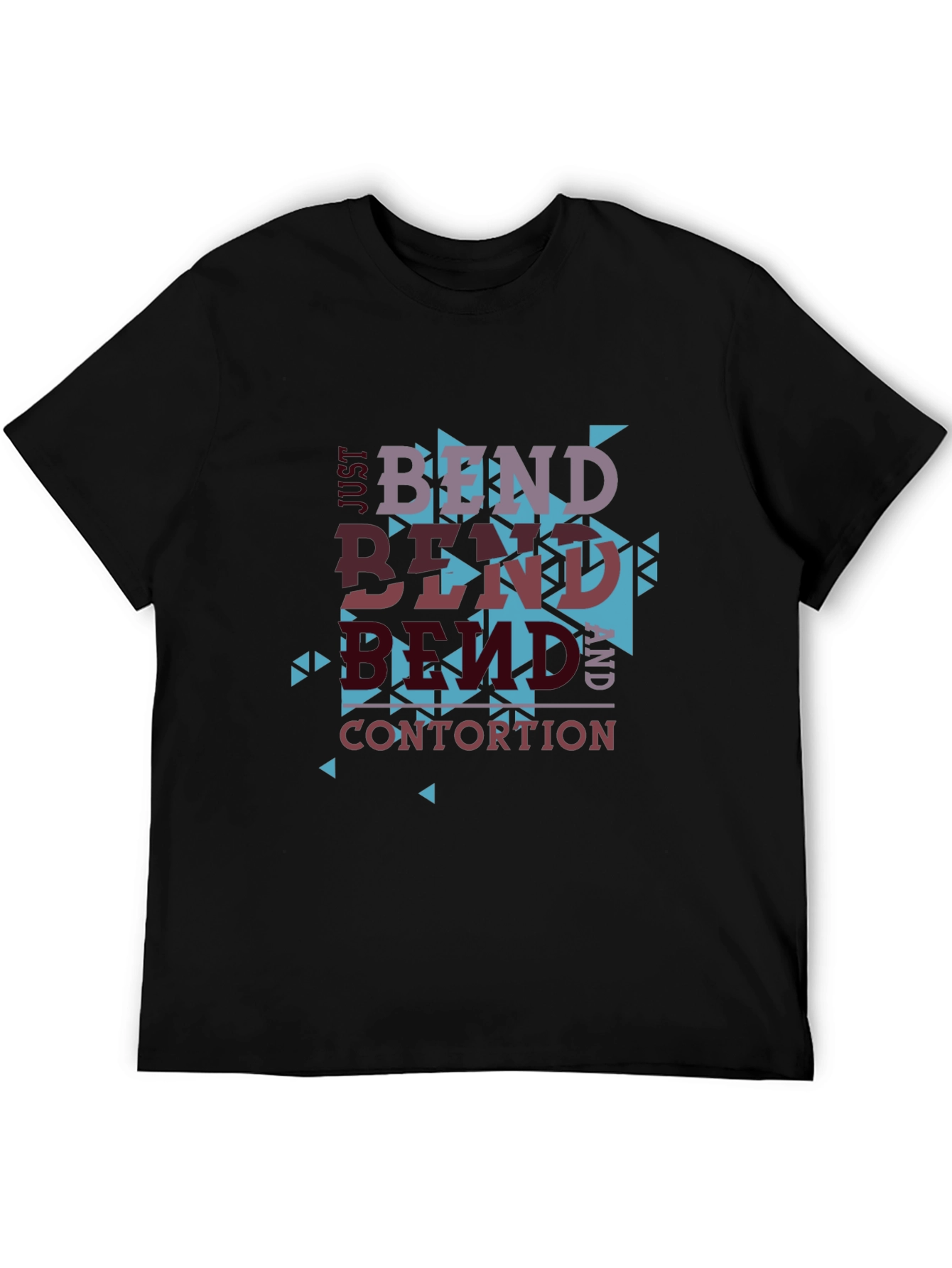 Bend and Contortion Graphic Print Black T-Shirt