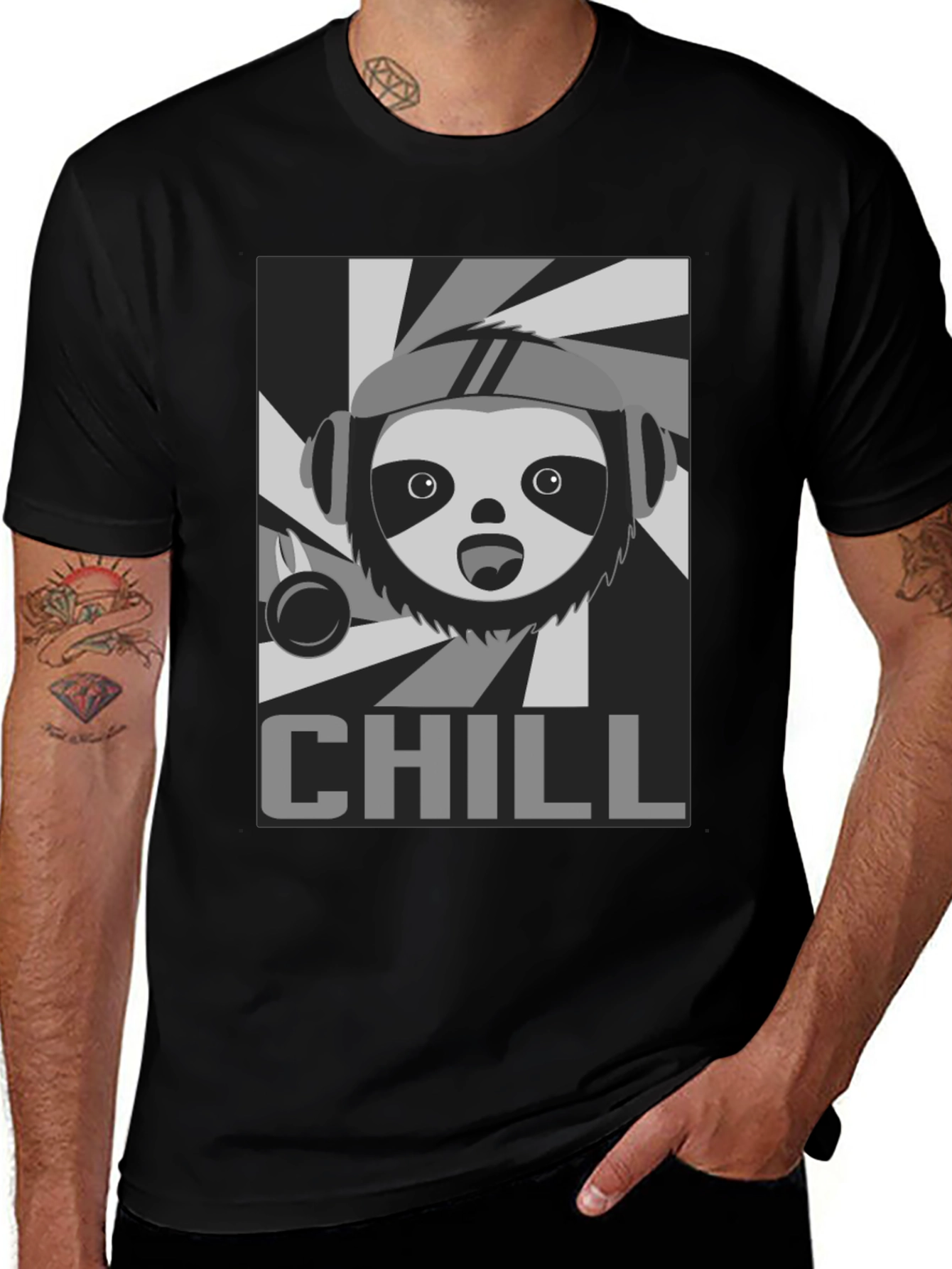 Chill Sloth Graphic T-Shirt - Relaxed Fit