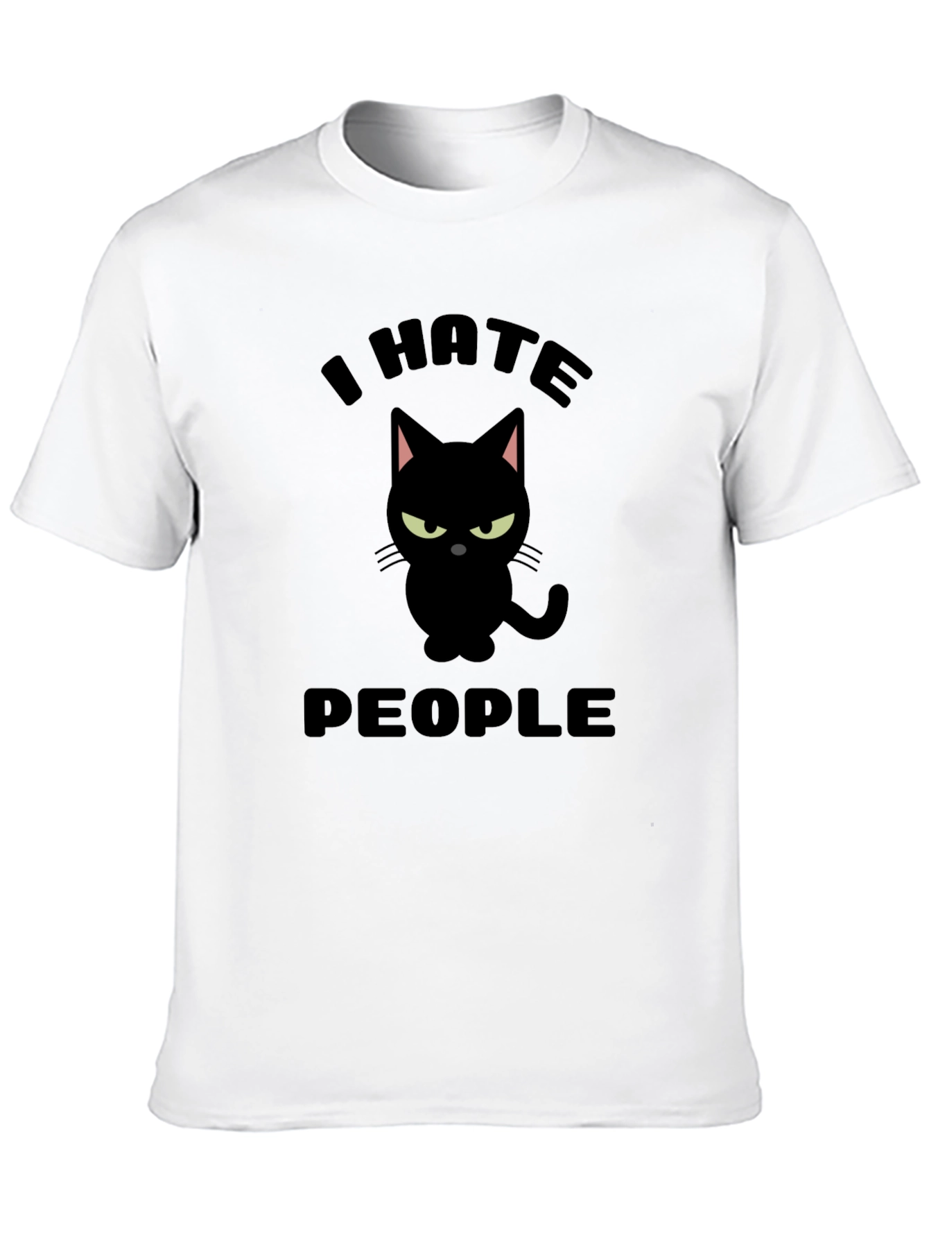 I Hate People Cat Graphic T-Shirt