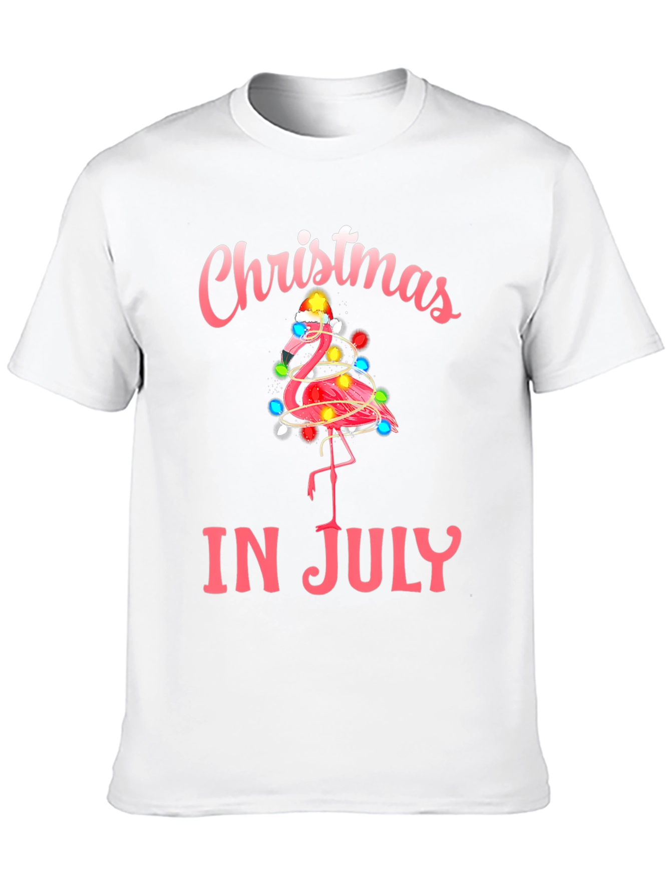 Christmas in July Flamingo T-Shirt