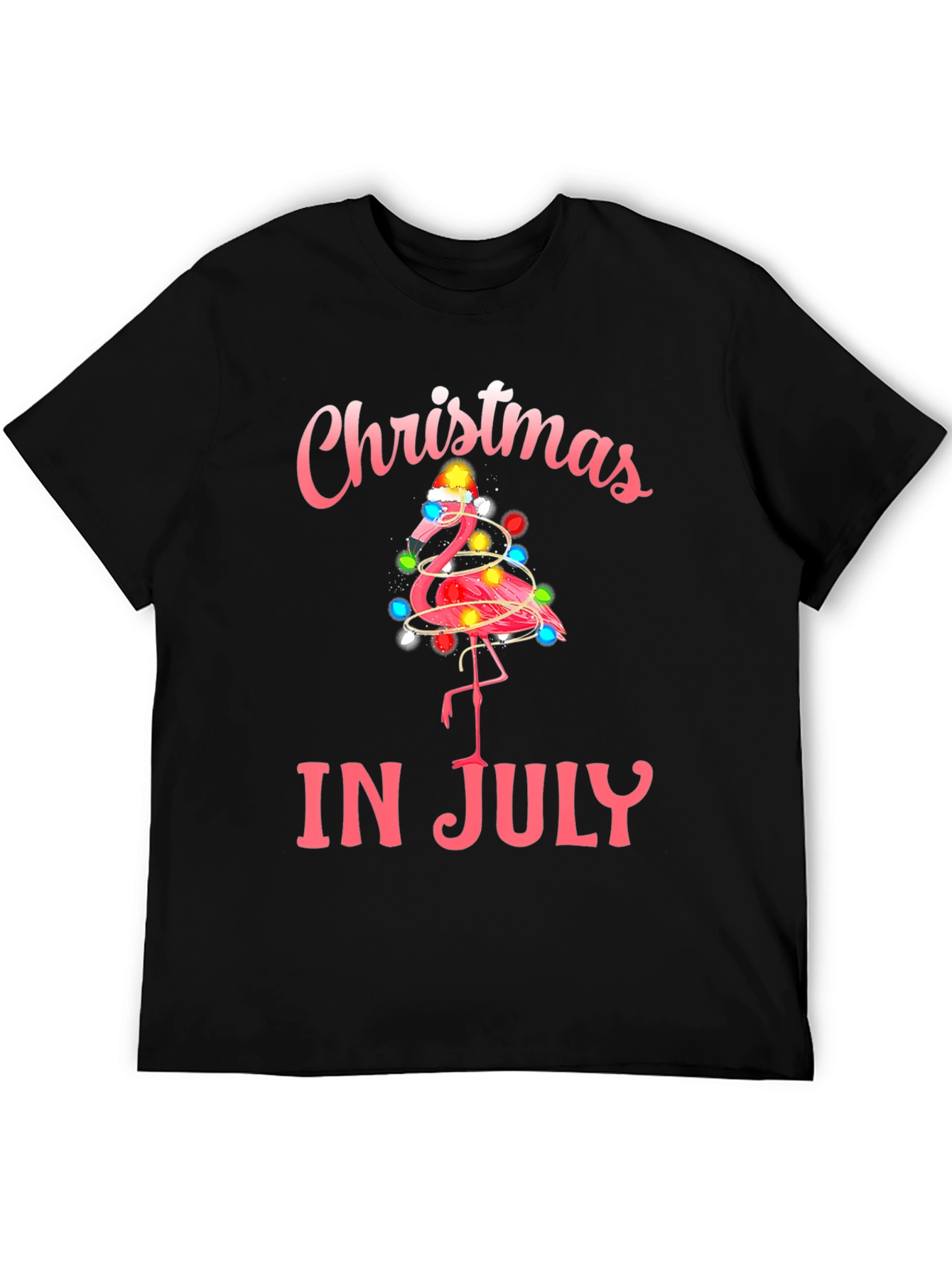 Christmas in July Flamingo T-Shirt