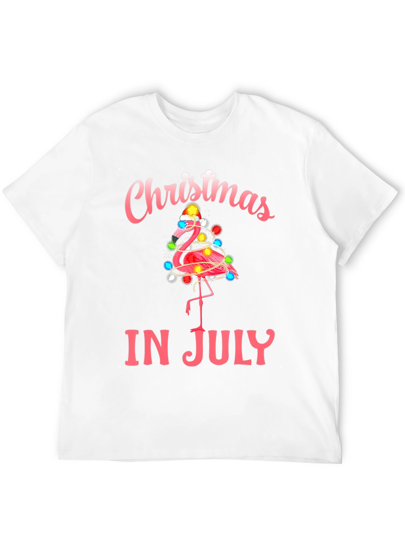 Christmas in July Flamingo T-Shirt