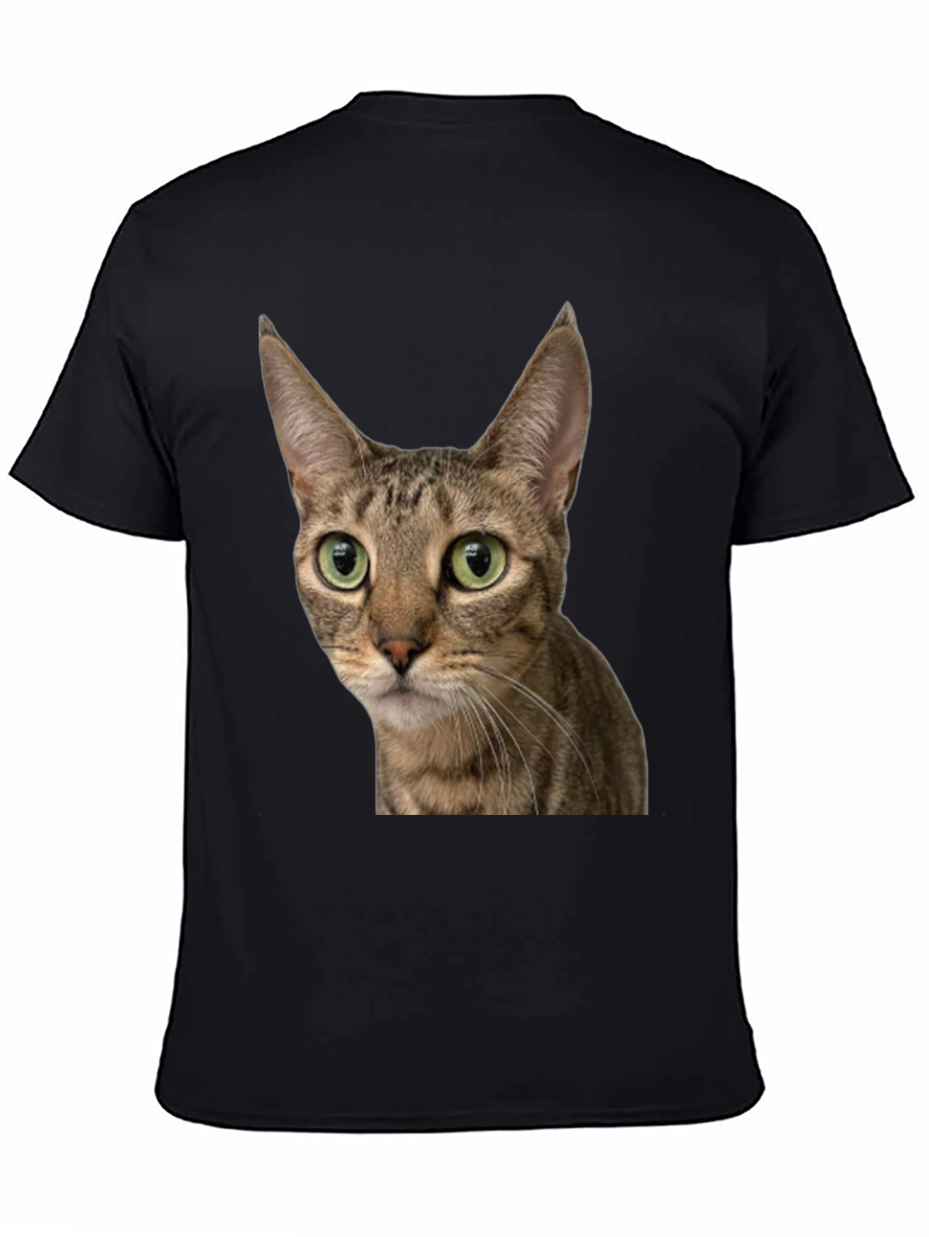 Cat Face Graphic Tee - Unisex Black T-Shirt