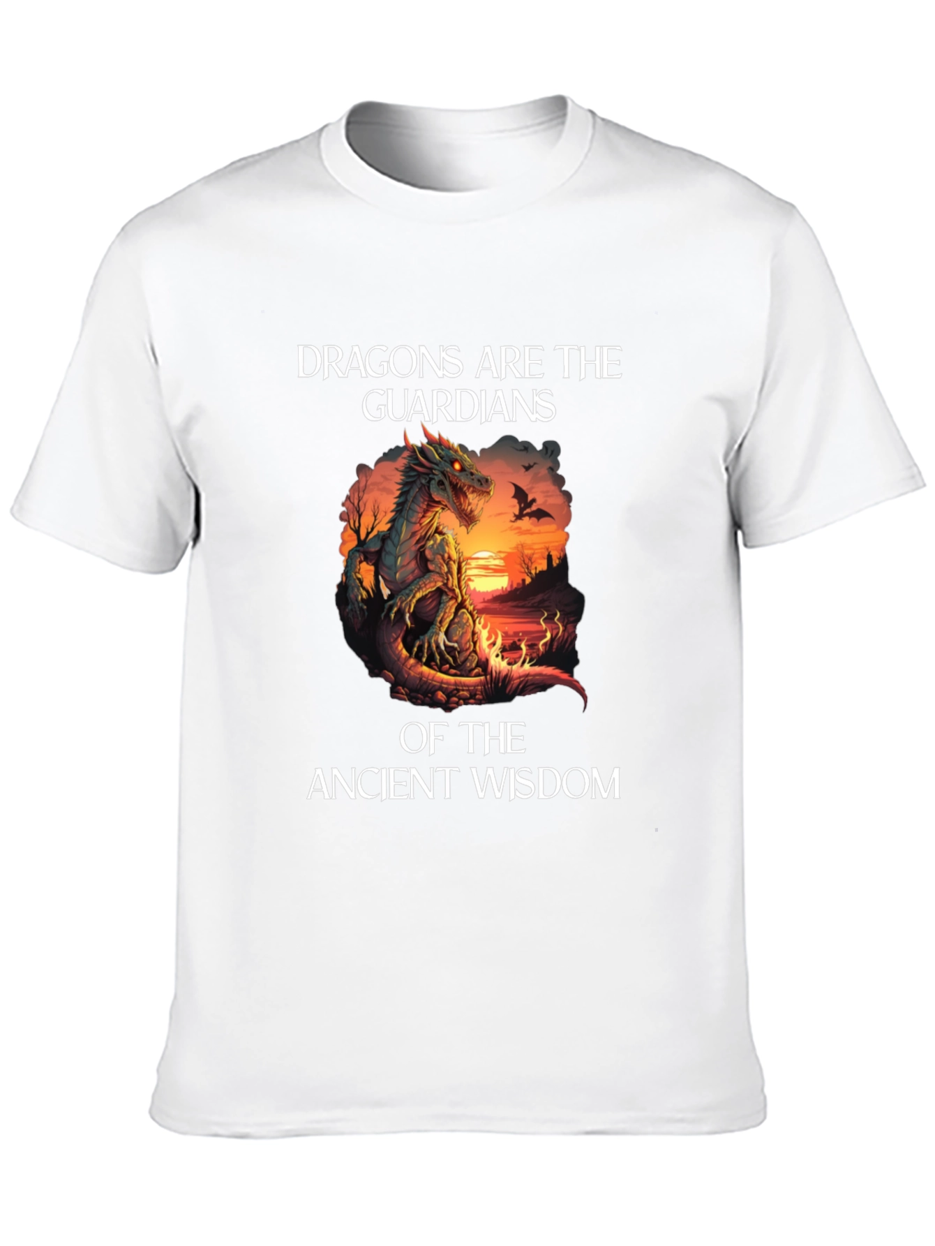 Dragon Guardians Graphic T-Shirt - Ancient Wisdom Tee