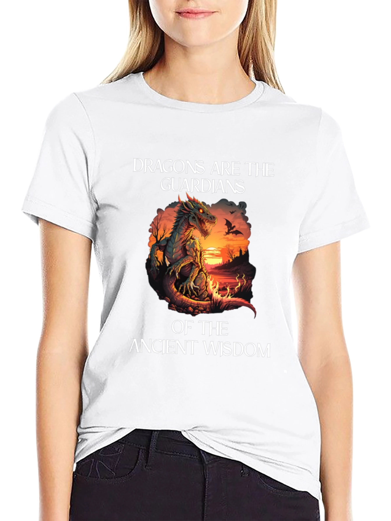 Dragon Guardians Graphic T-Shirt - Ancient Wisdom Tee