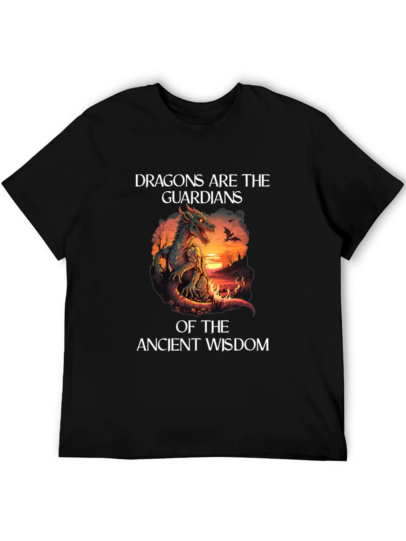 Dragon Guardians Graphic T-Shirt - Ancient Wisdom Tee
