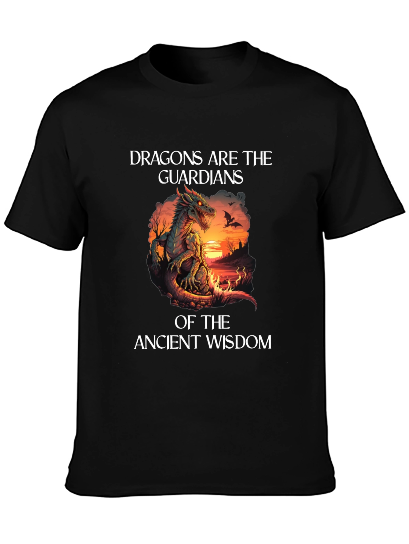 Dragon Guardians Graphic T-Shirt - Ancient Wisdom Tee