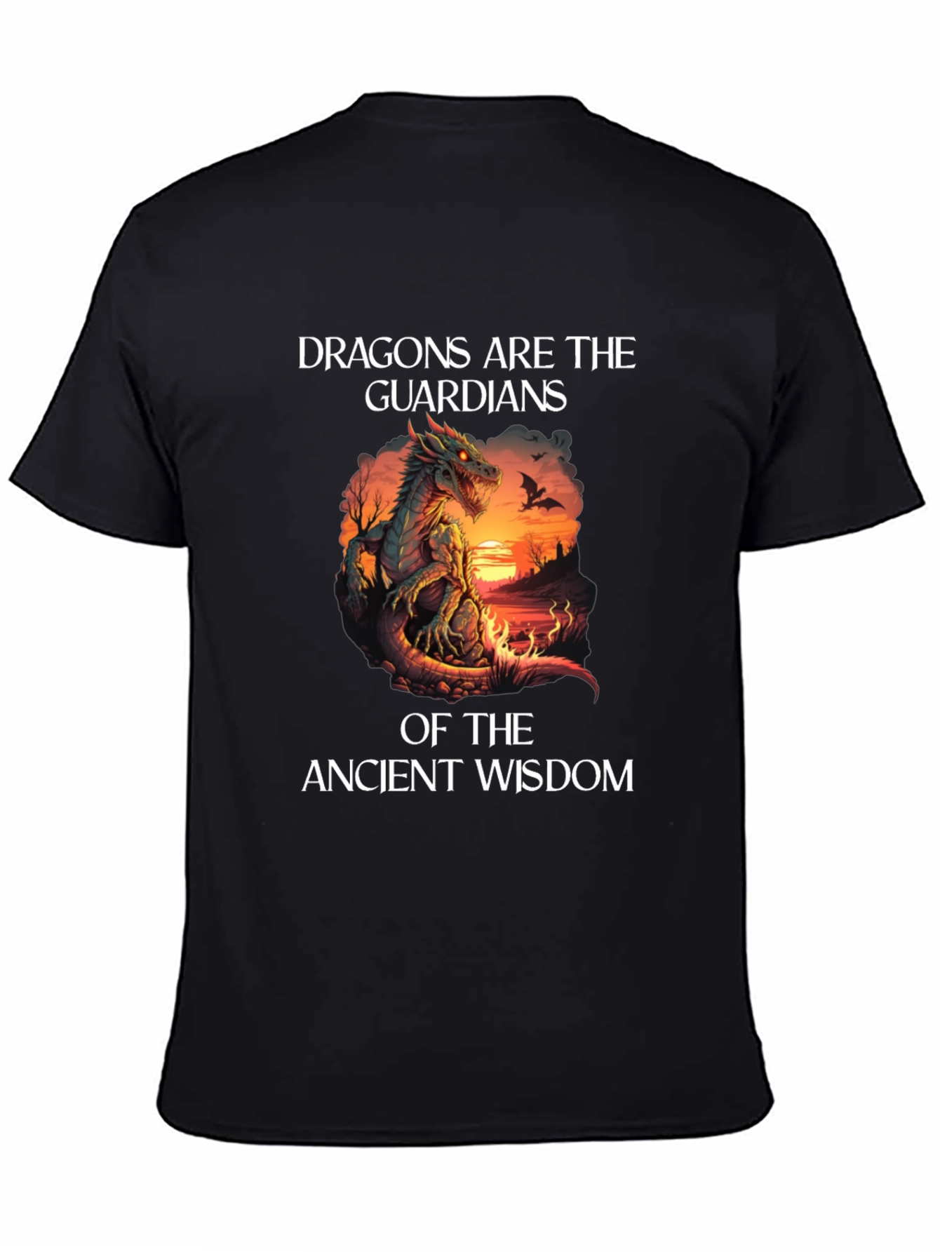 Dragon Guardians Graphic T-Shirt - Ancient Wisdom Tee