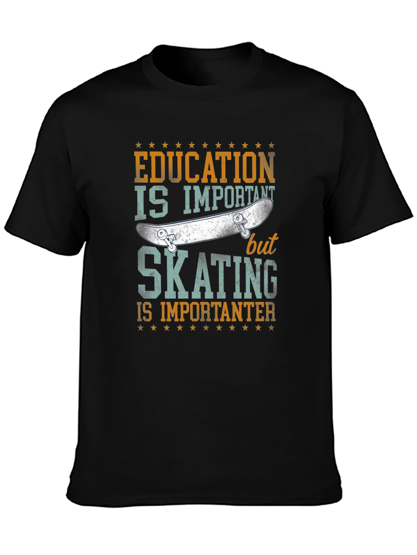 Education vs. Skateboarding Graphic T-Shirt