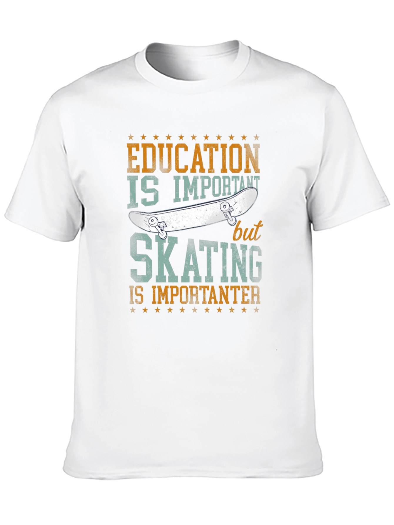 Education vs. Skateboarding Graphic T-Shirt