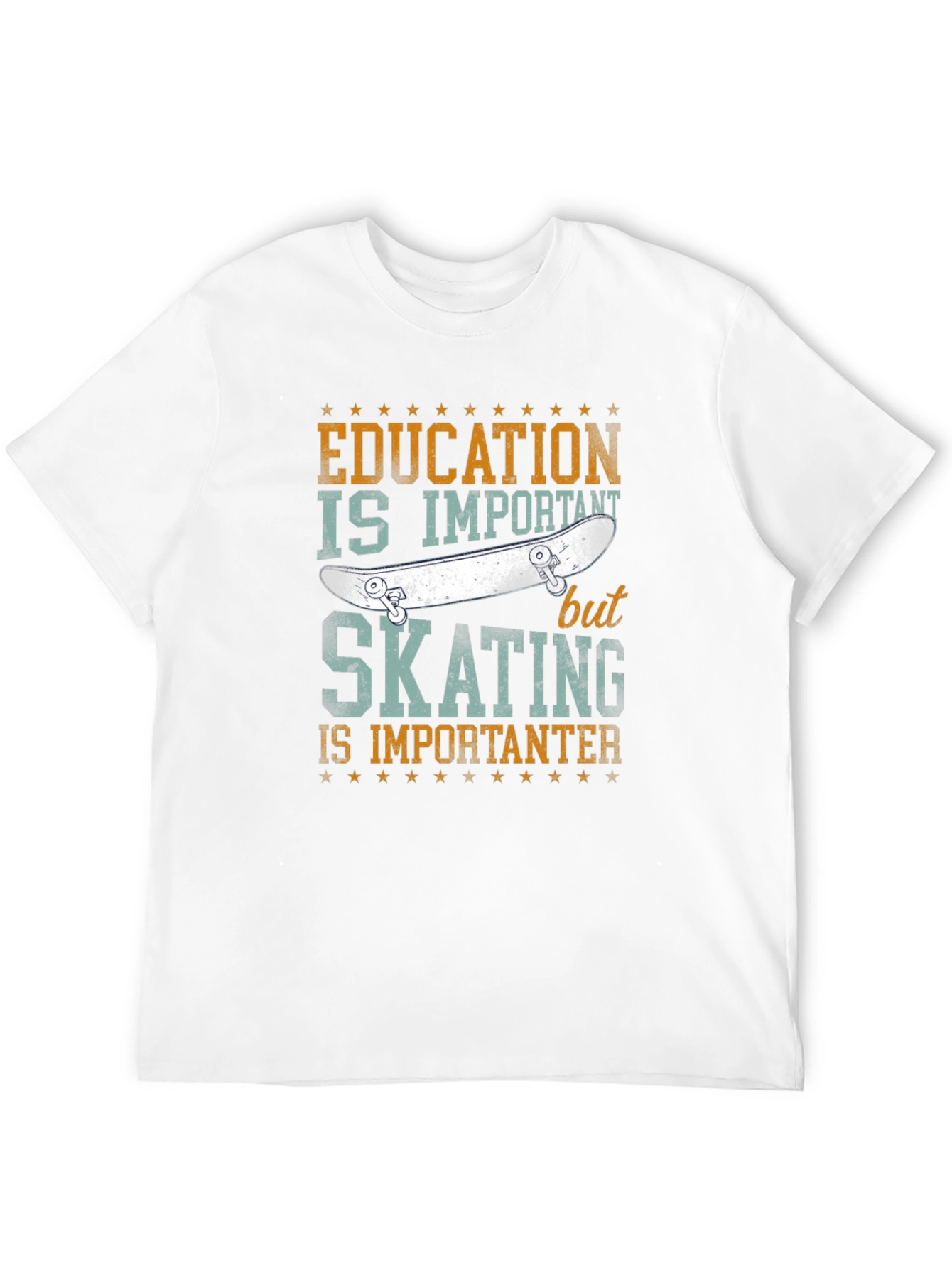 Education vs. Skateboarding Graphic T-Shirt