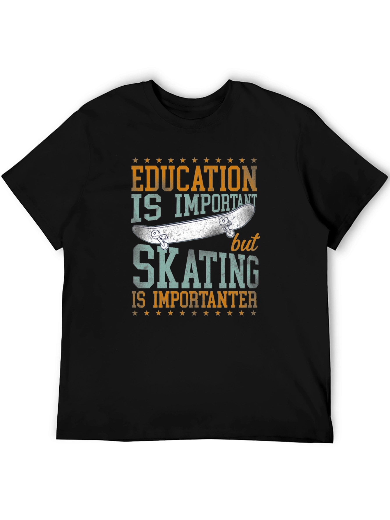 Education vs. Skateboarding Graphic T-Shirt