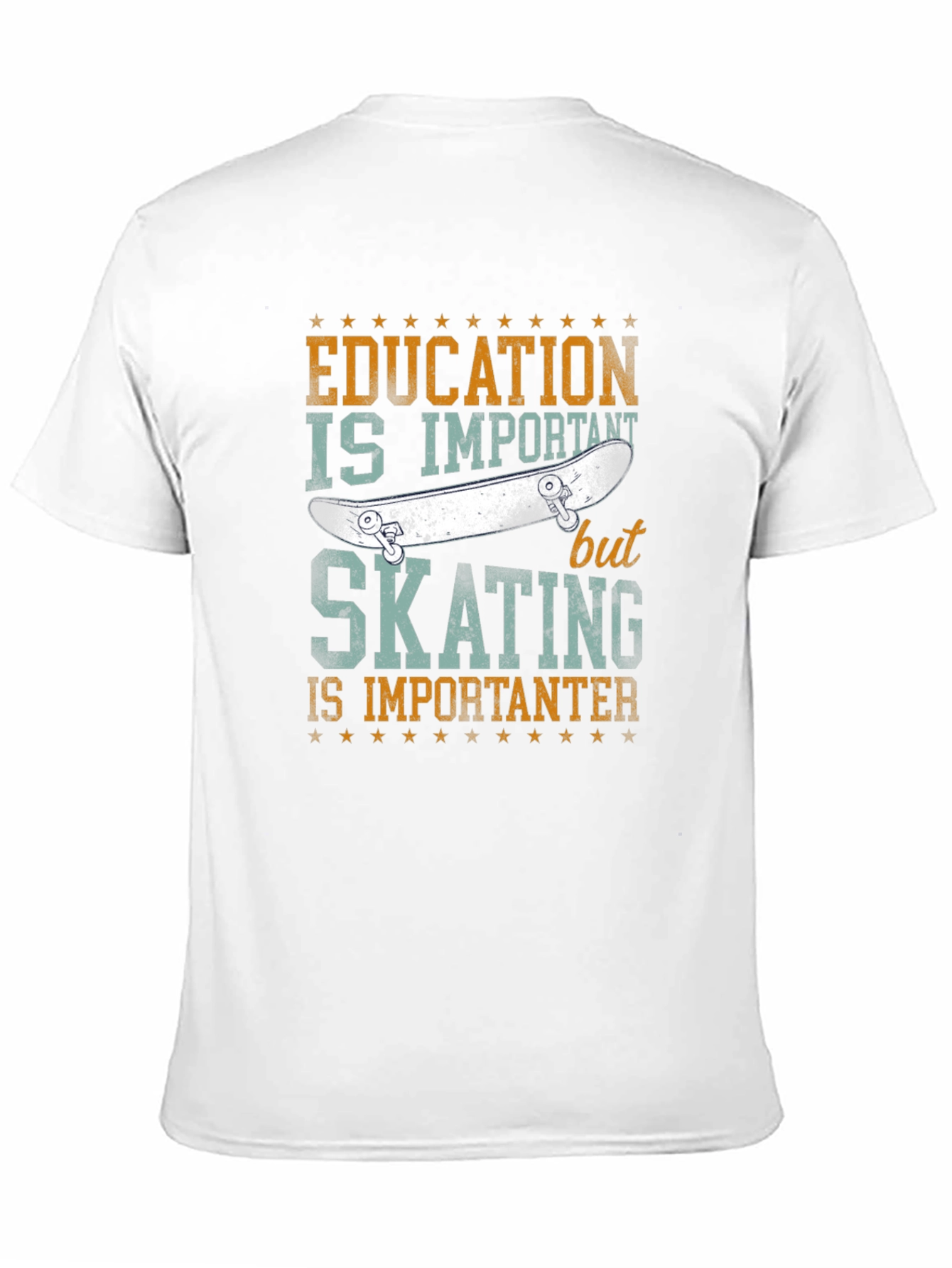 Education vs. Skateboarding Graphic T-Shirt