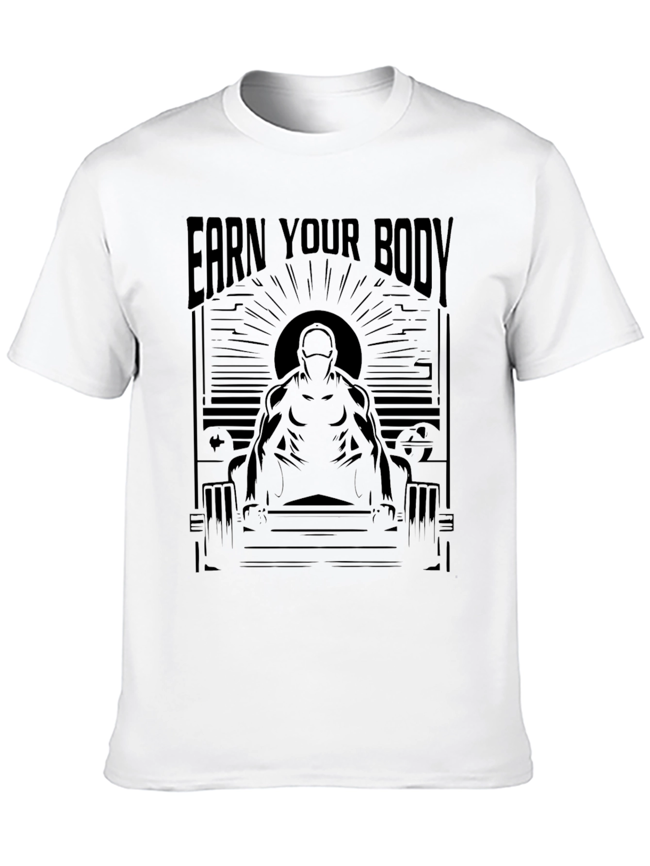 Earn Your Body Graphic Print T-Shirt - Black