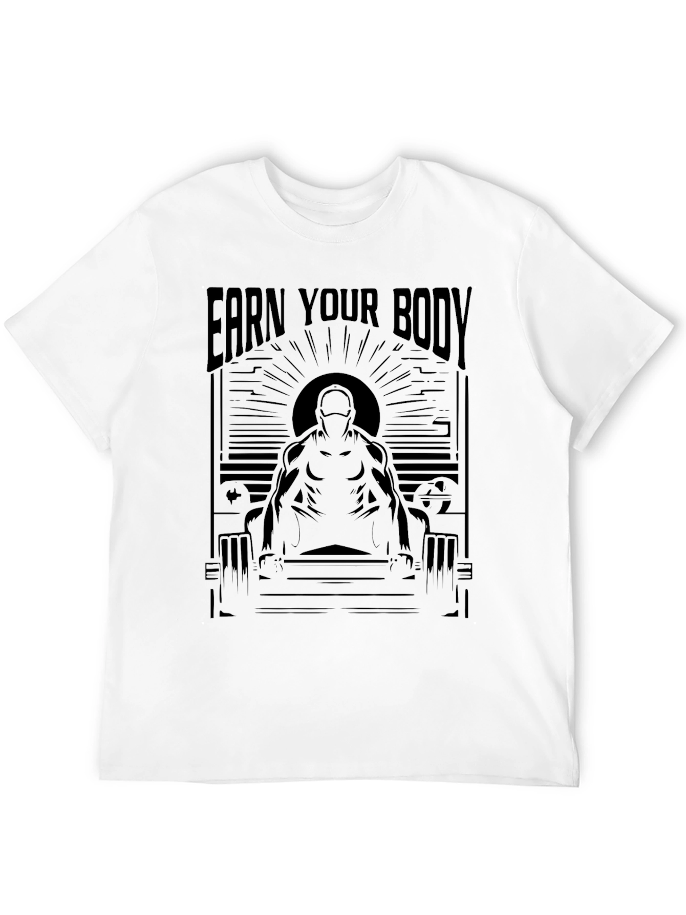Earn Your Body Graphic Print T-Shirt - Black