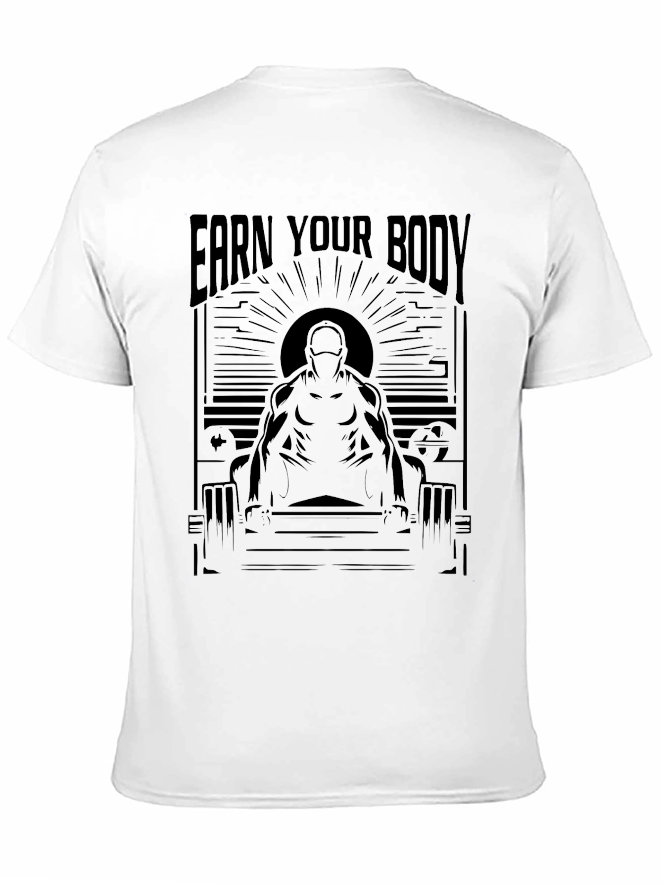 Earn Your Body Graphic Print T-Shirt - Black