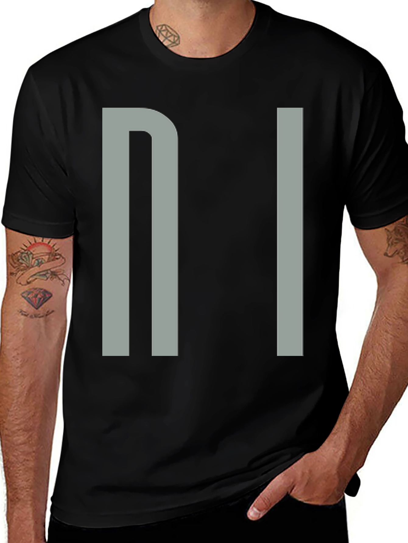 Minimalist NI Graphic Black T-Shirt