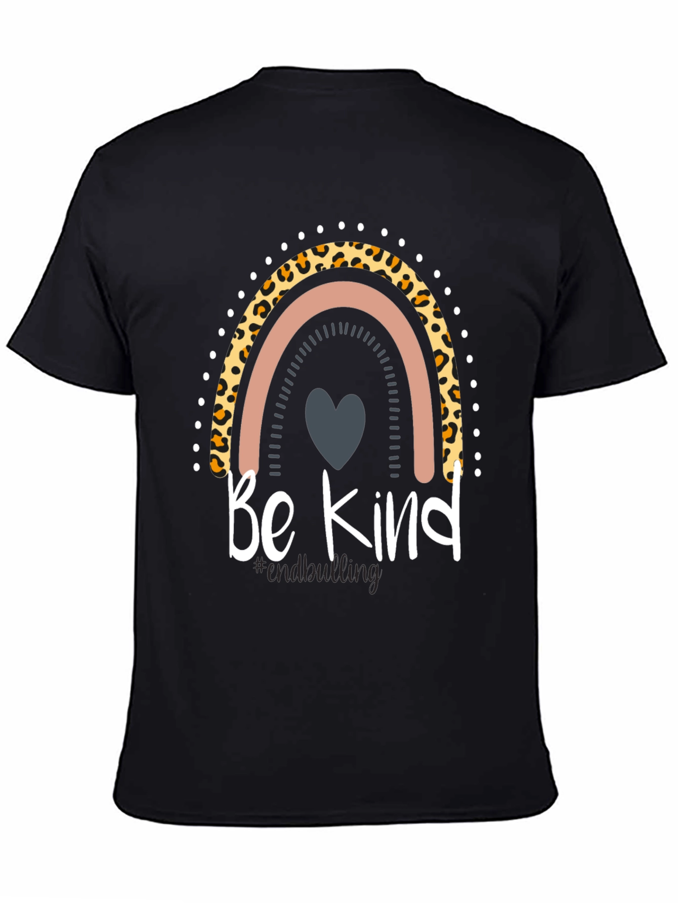 Be Kind Rainbow Leopard Print T-Shirt