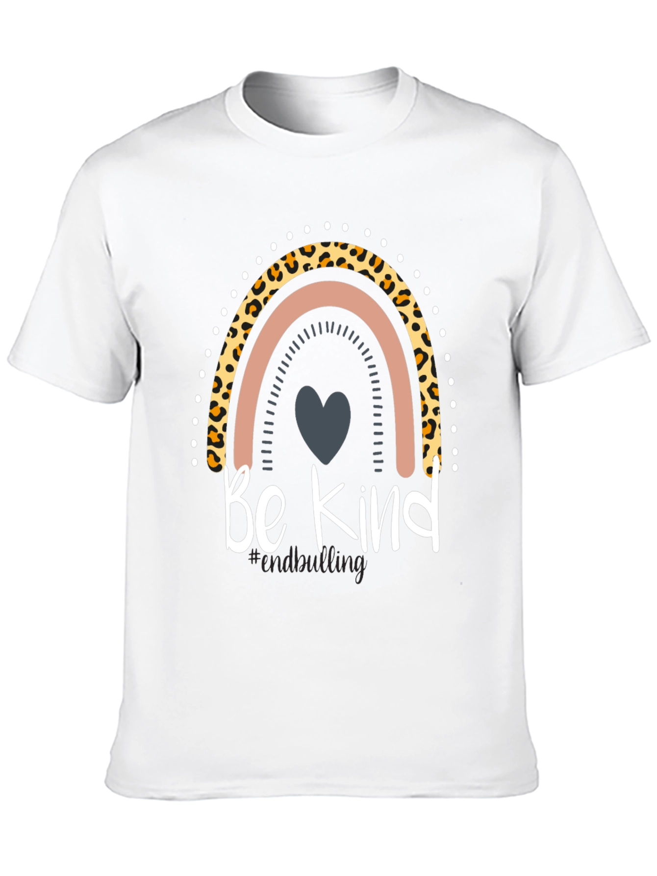 Be Kind Rainbow Leopard Print T-Shirt