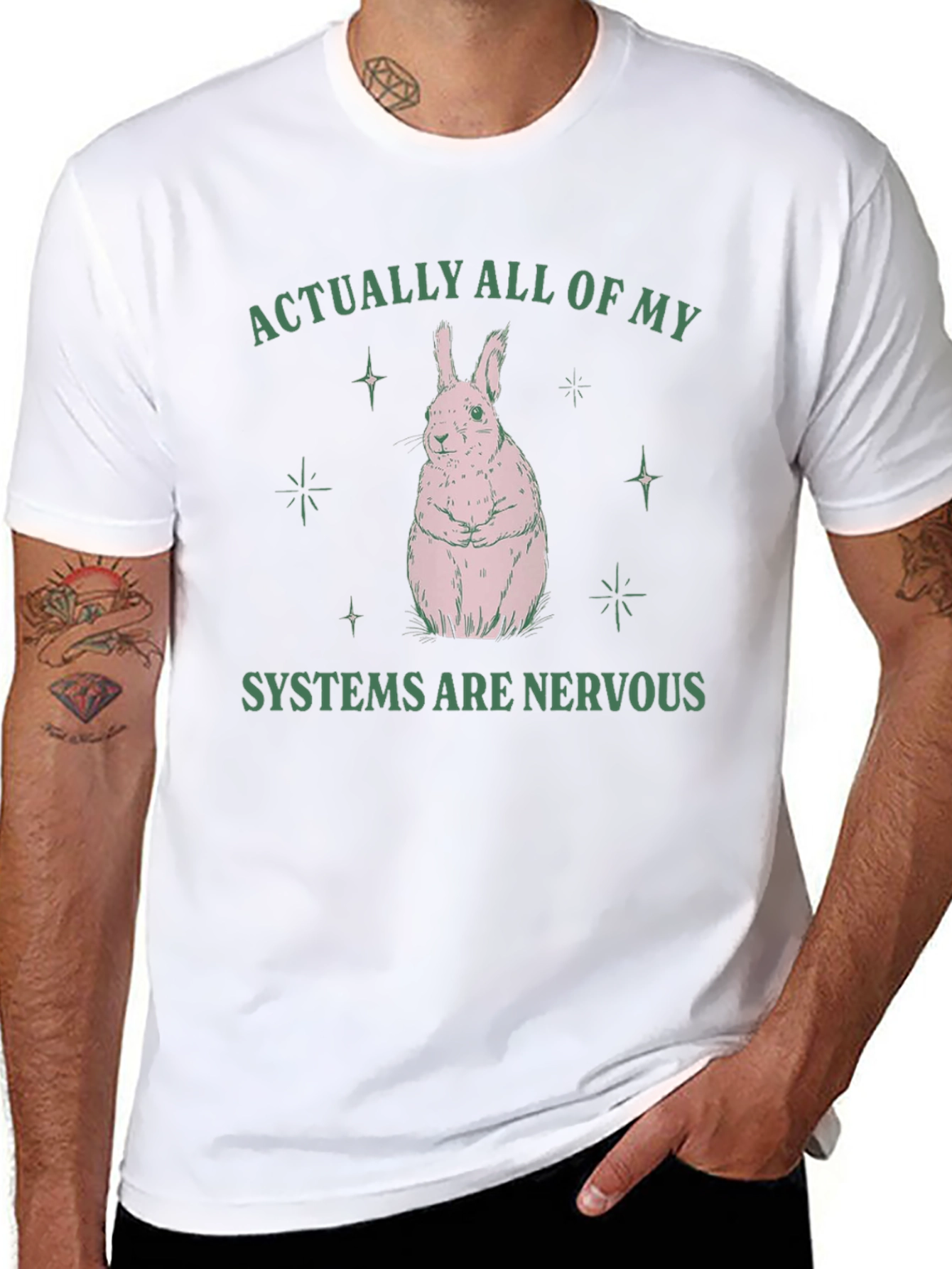 Nervous Systems Bunny Graphic T-Shirt