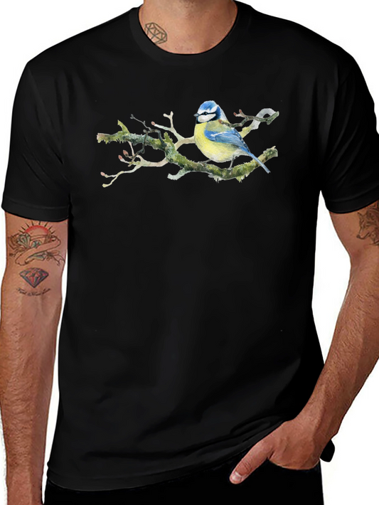 Blue Tit Bird T-Shirt - Nature Lover Tee