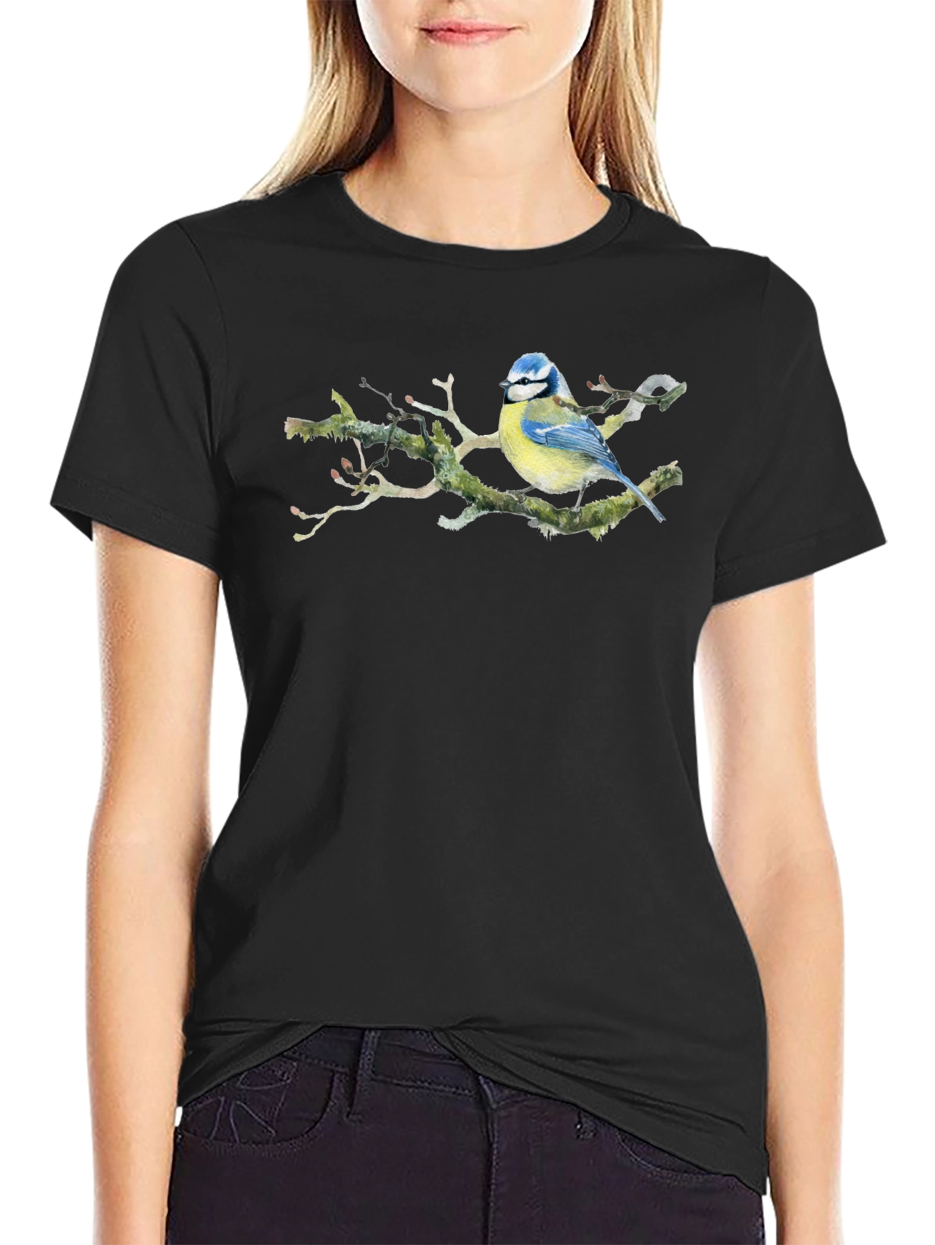 Blue Tit Bird T-Shirt - Nature Lover Tee