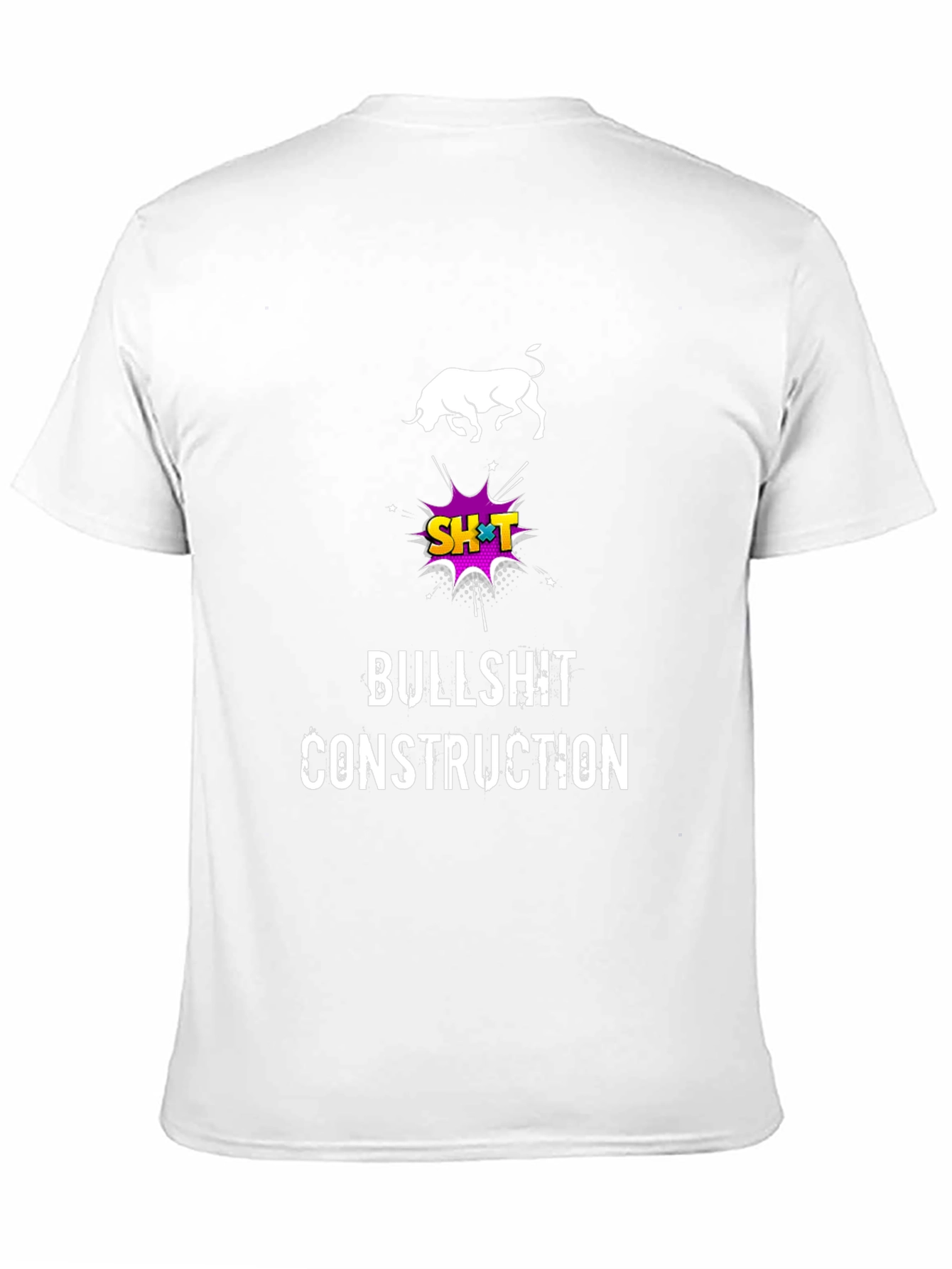 Bullshit Construction Graphic Tee - Black Cotton T-Shirt