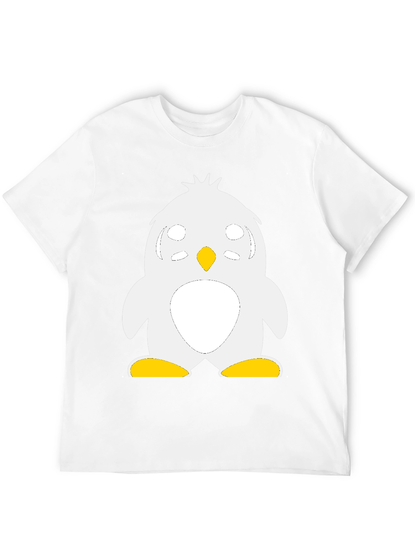 Cute Penguin Graphic Black T-Shirt