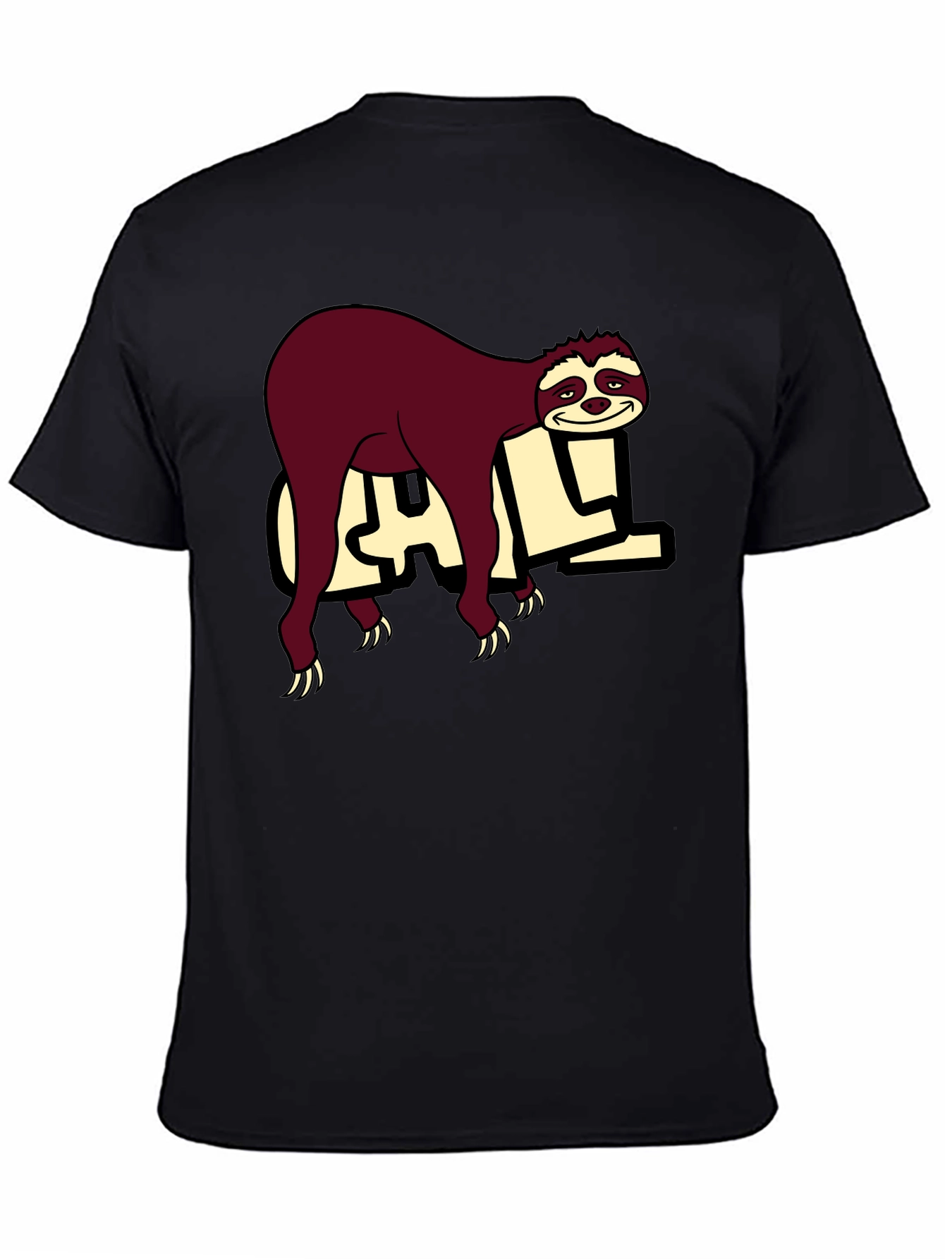 Chill Sloth Graphic Tee - Relaxed Style