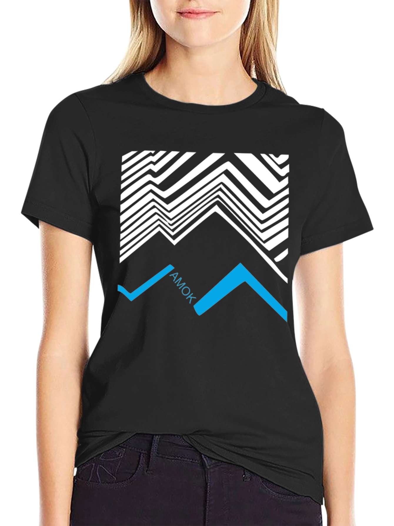 Abstract Graphic Tee - Black