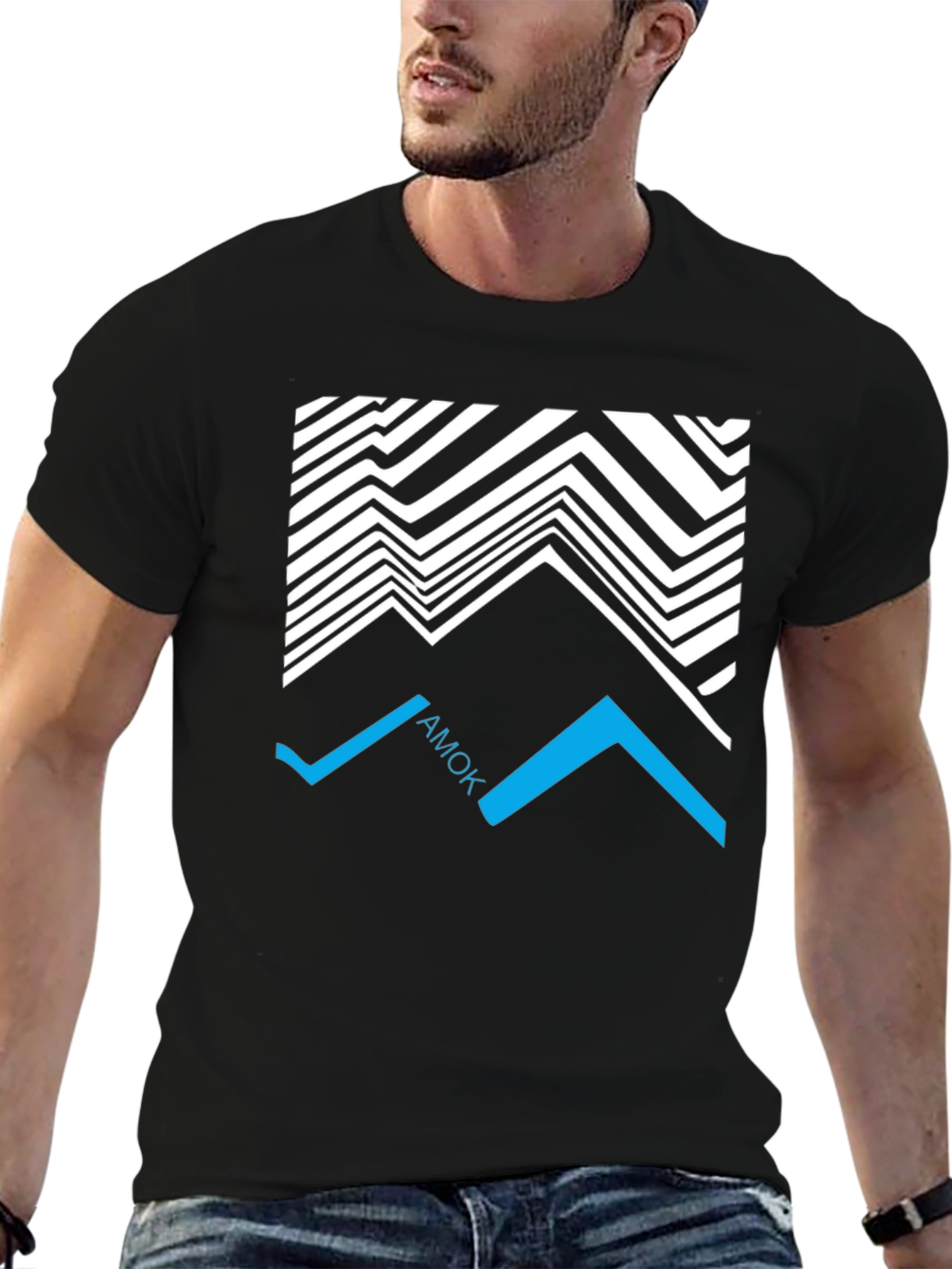 Abstract Graphic Tee - Black