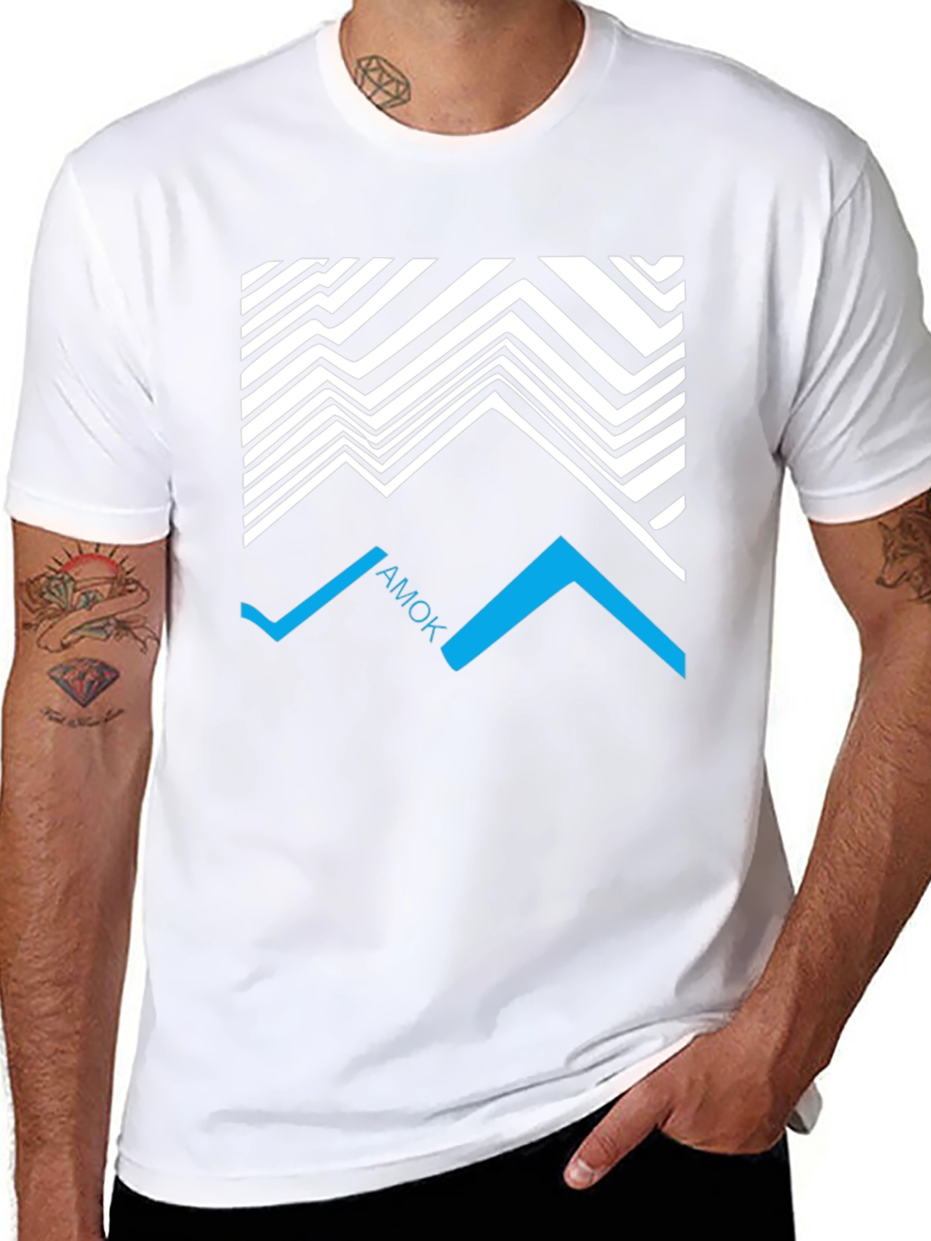 Abstract Graphic Tee - Black