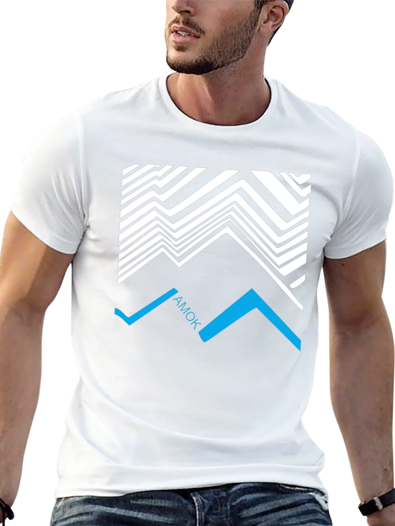 Abstract Graphic Tee - Black