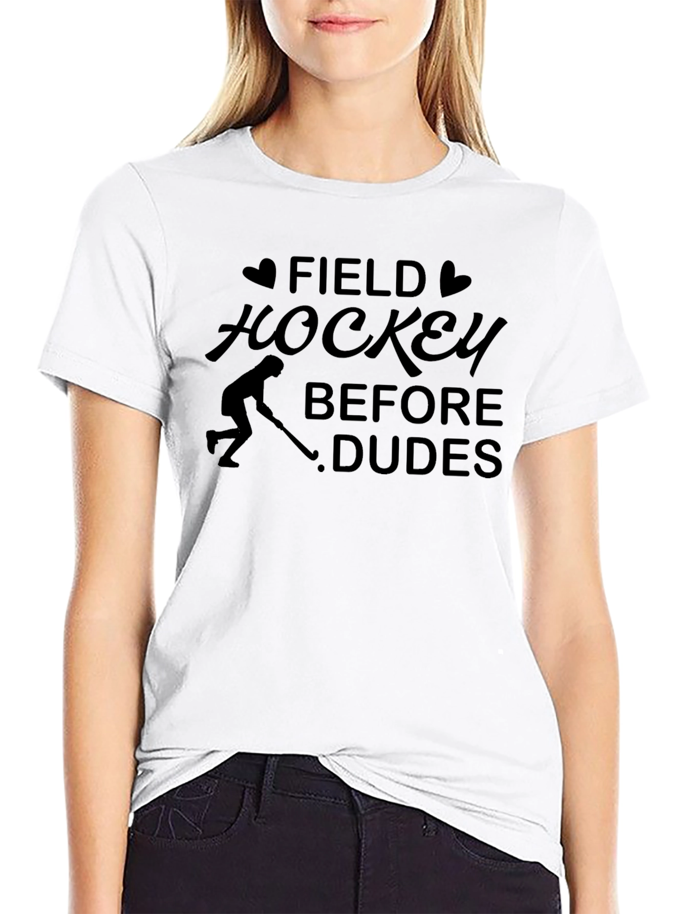 Field Hockey Before Dudes T-Shirt