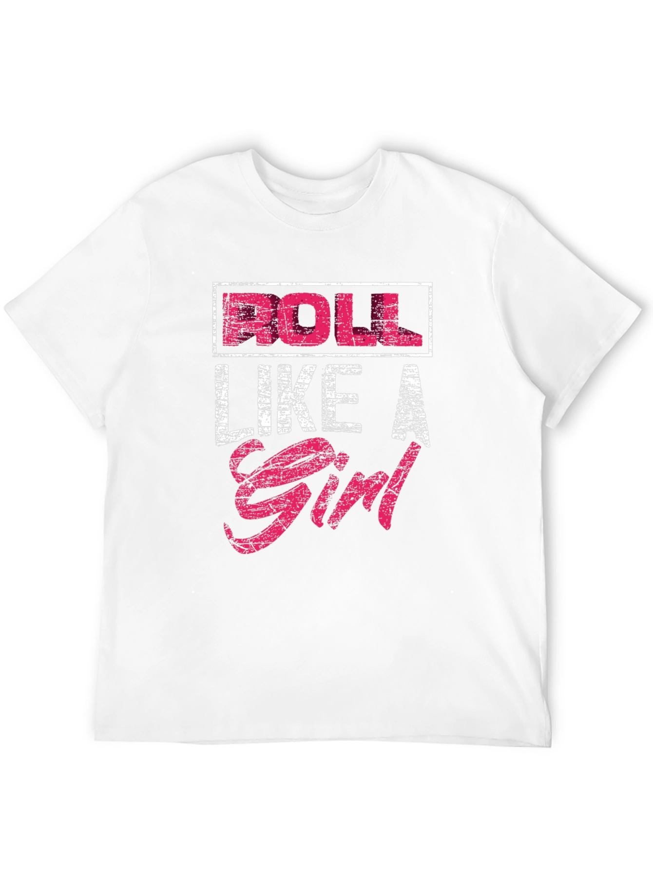 Roll Like A Girl Black Graphic T-Shirt