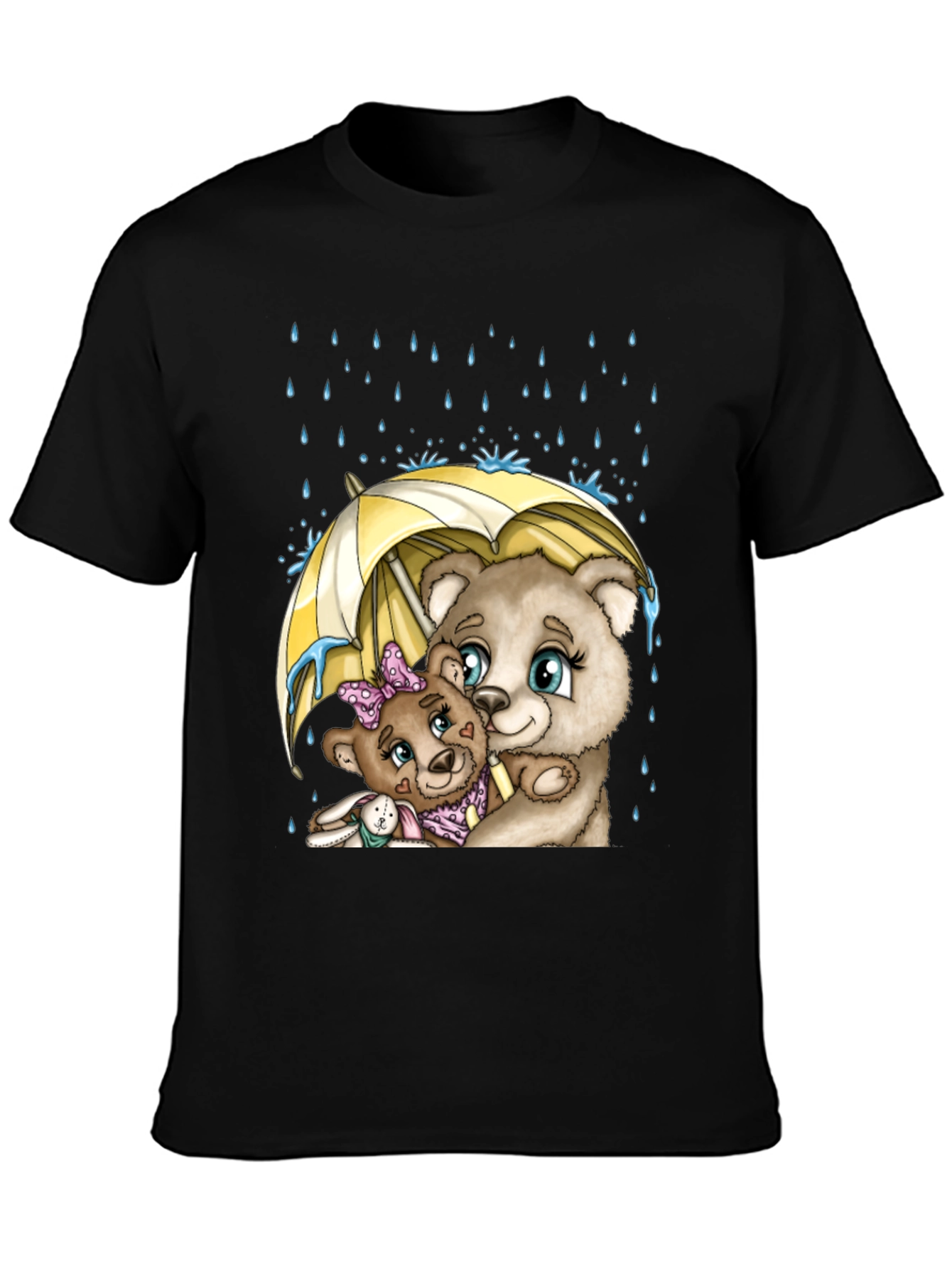 Bear Family Under Umbrella T-Shirt