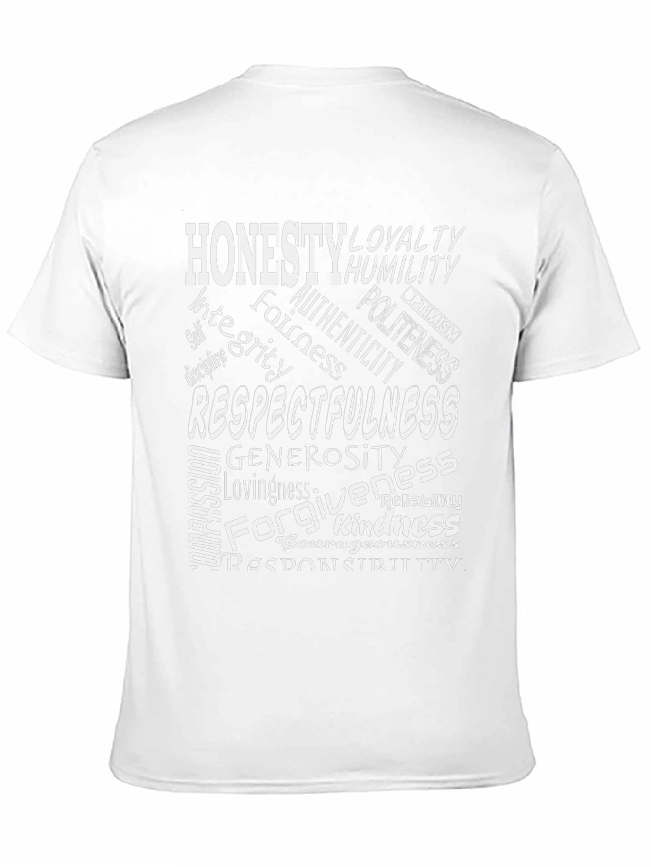 Virtue Word Cloud T-Shirt - Honesty Kindness Respect