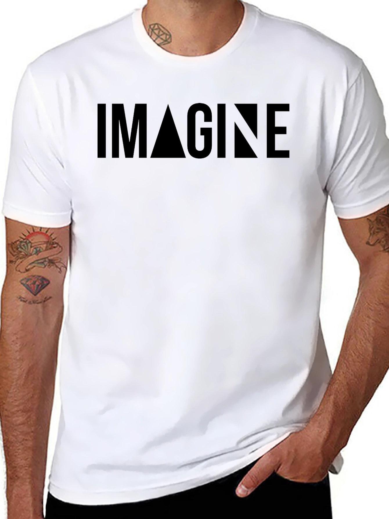 Imagine Graphic Tee - Classic Black