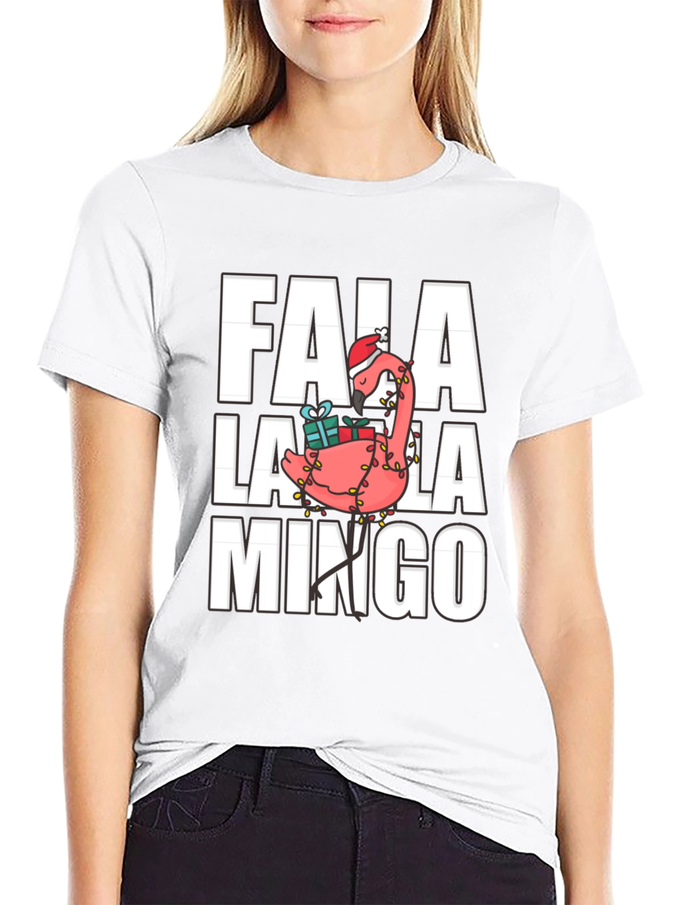 Fa La La Mingo Flamingo Holiday T-Shirt