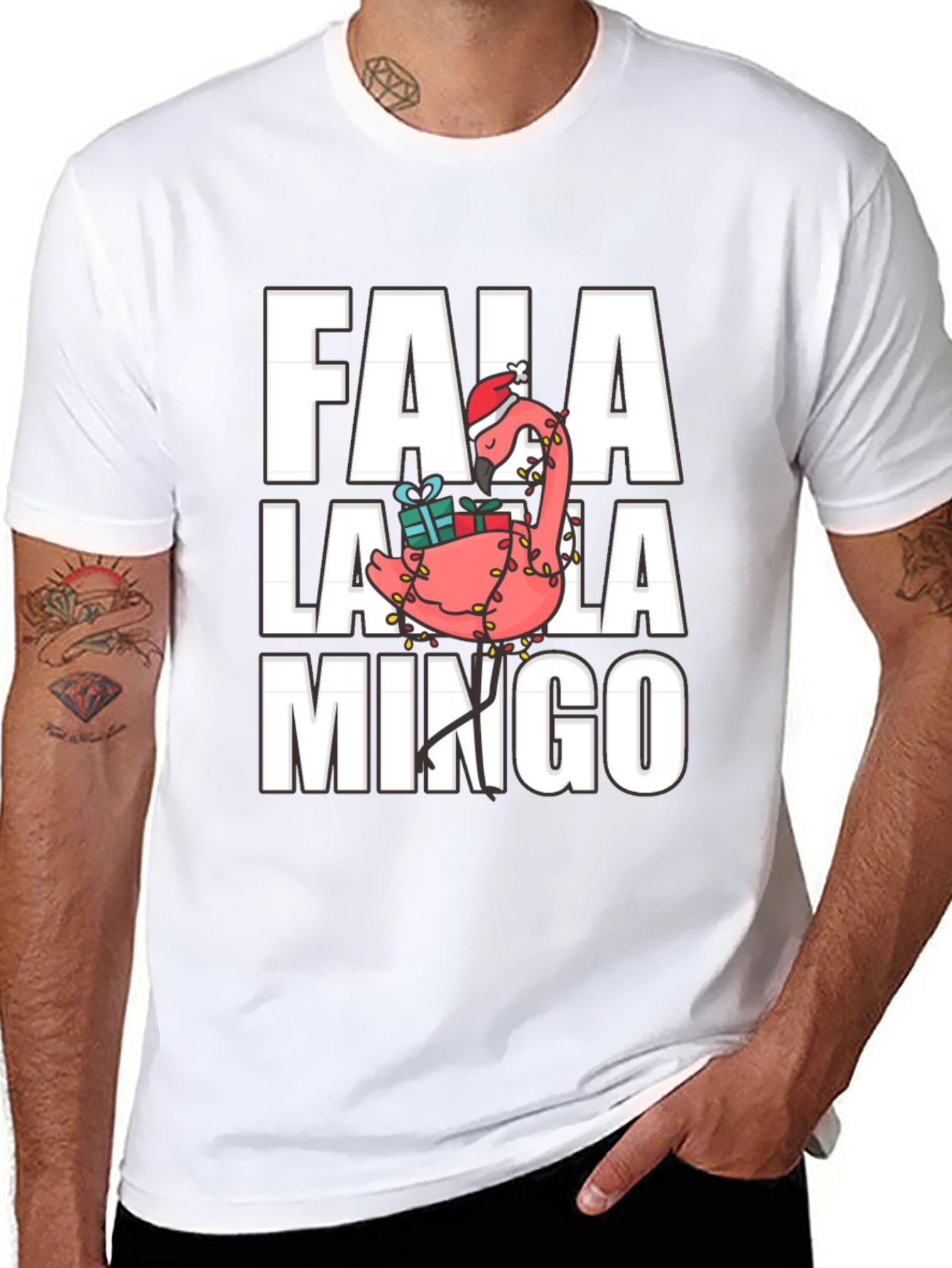 Fa La La Mingo Flamingo Holiday T-Shirt