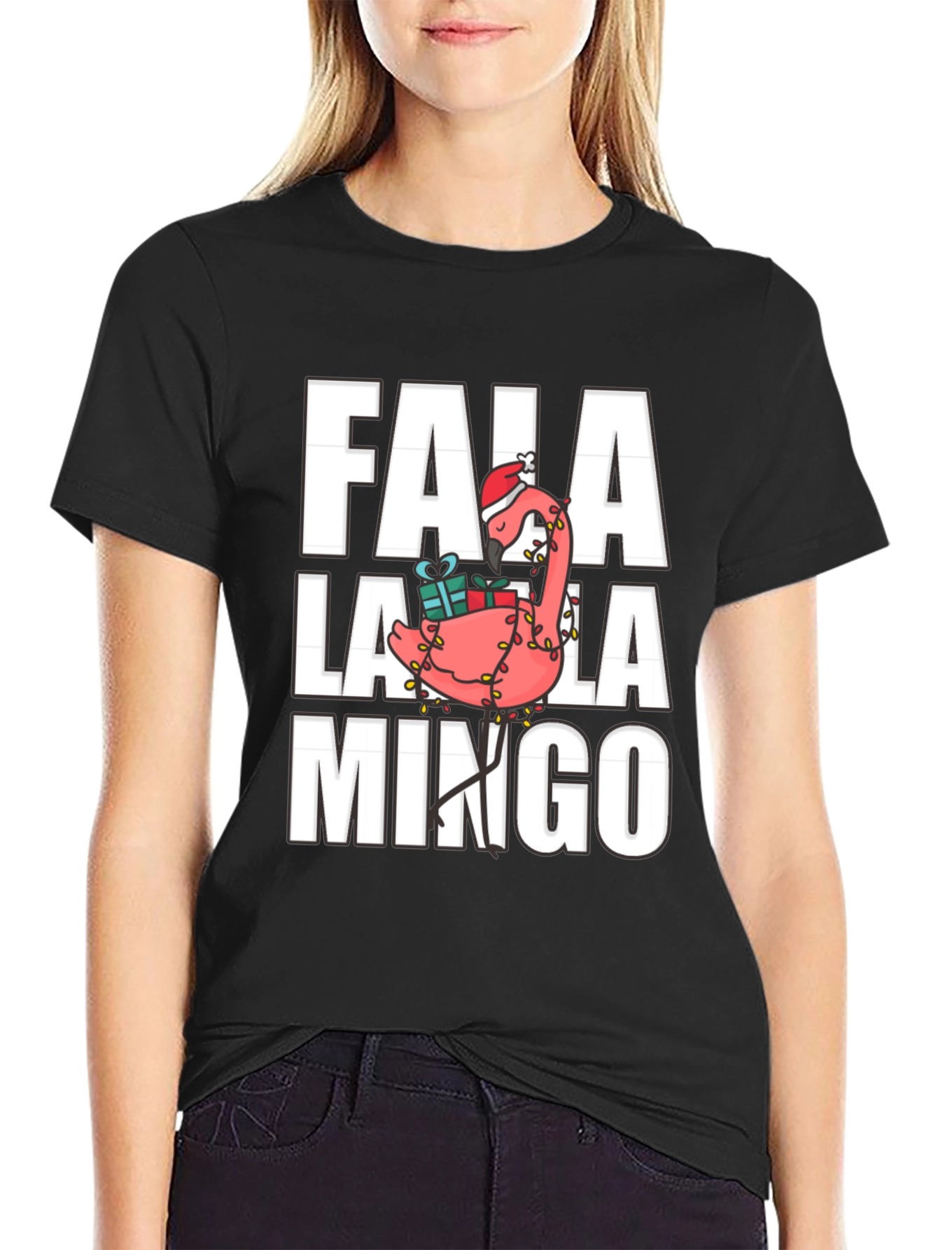 Fa La La Mingo Flamingo Holiday T-Shirt