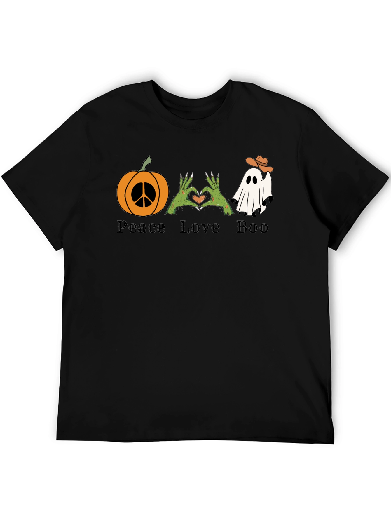 Peace Love Boo Halloween T-Shirt