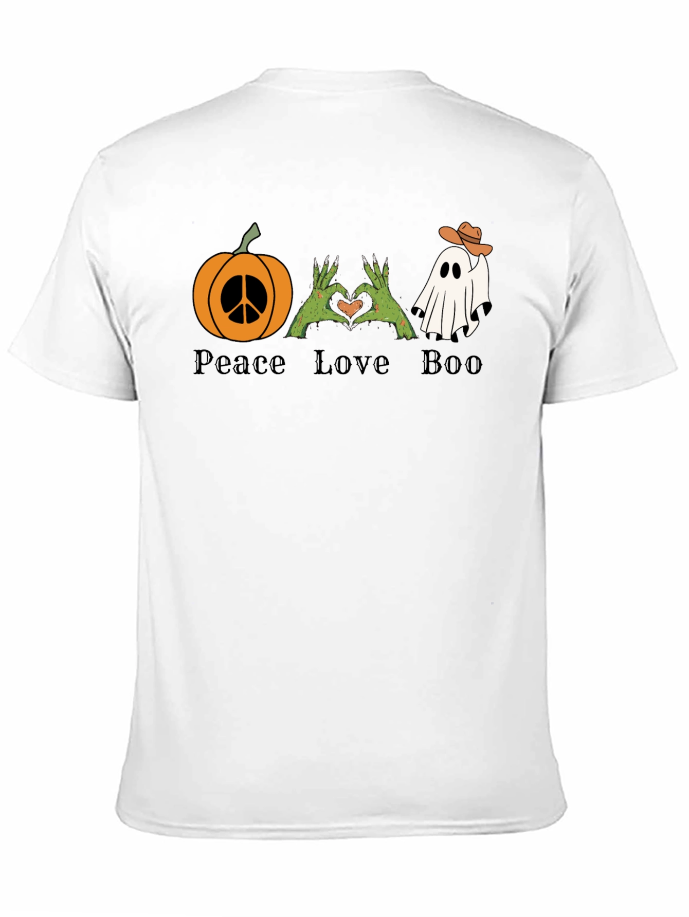Peace Love Boo Halloween T-Shirt
