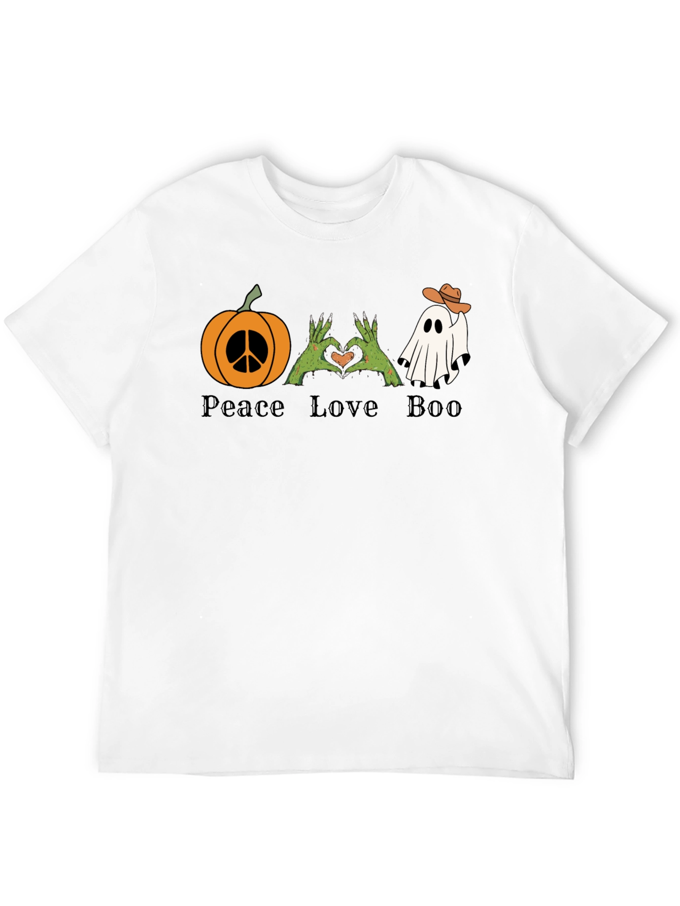 Peace Love Boo Halloween T-Shirt