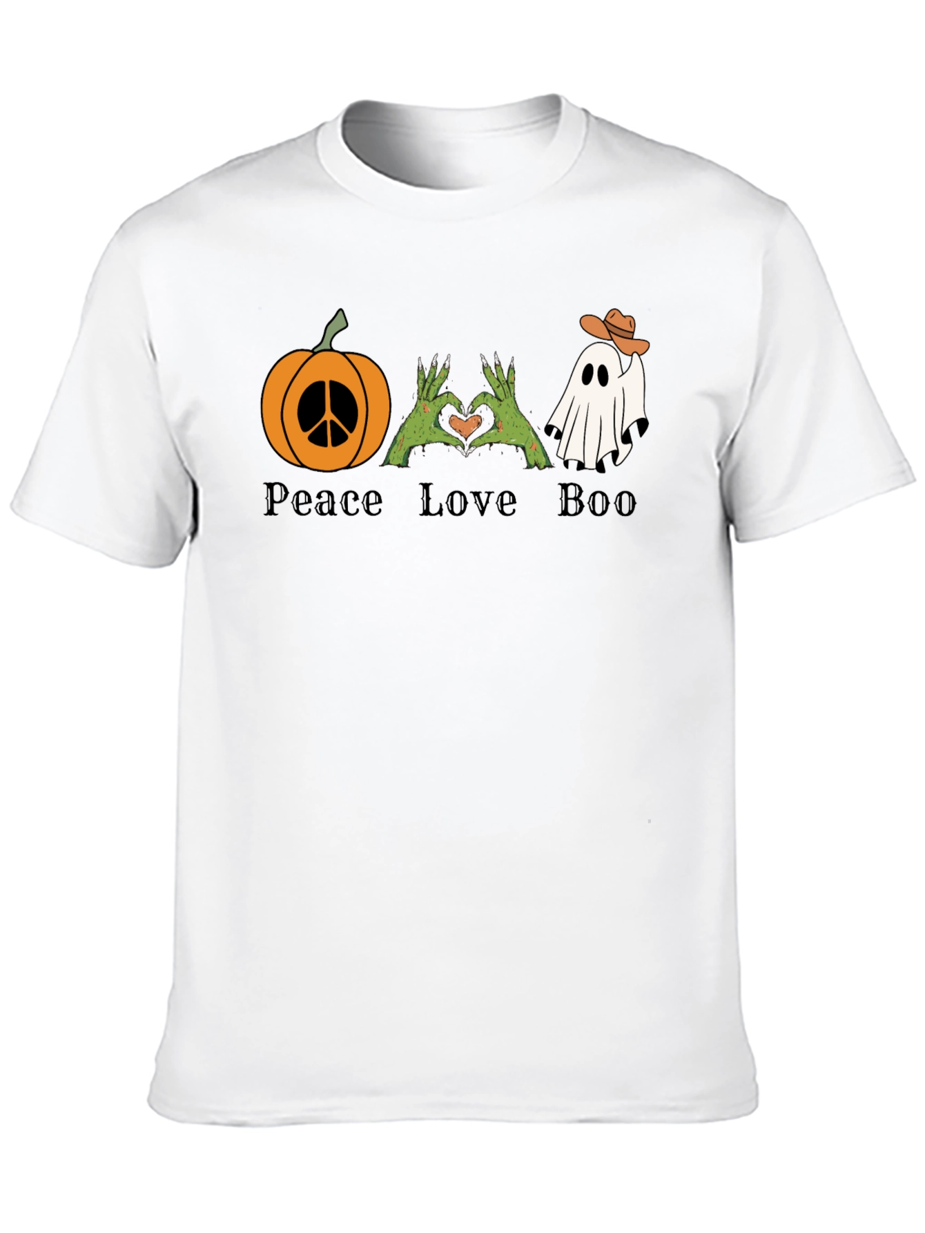 Peace Love Boo Halloween T-Shirt