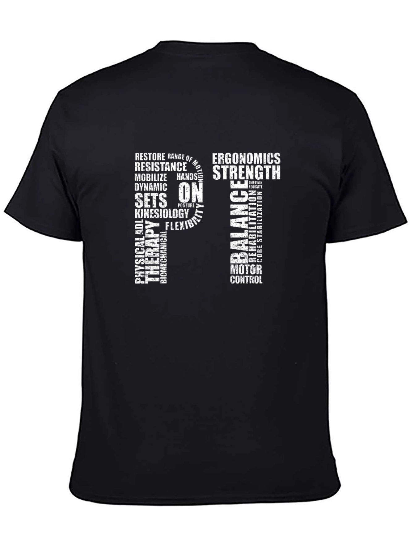 PT Physical Therapy Word Art T-Shirt