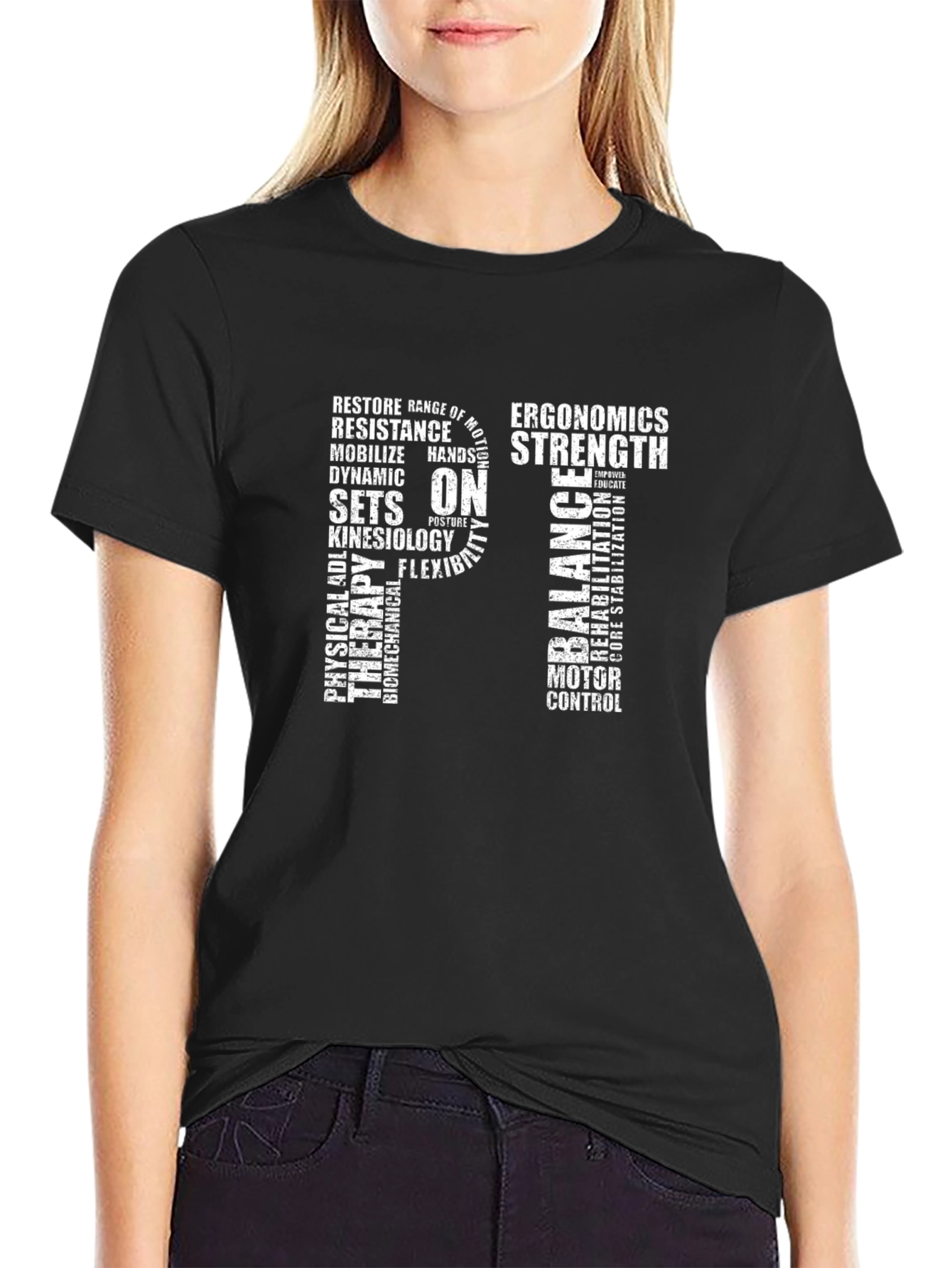 PT Physical Therapy Word Art T-Shirt