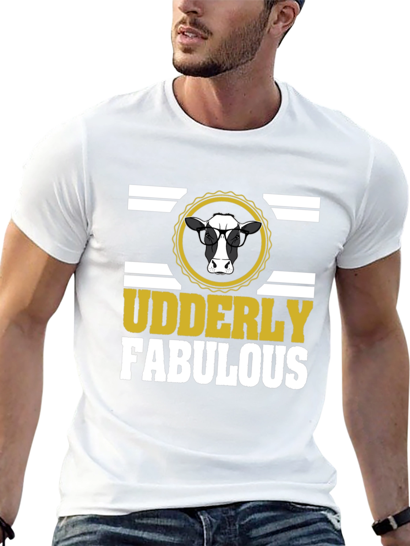 Udderly Fabulous Graphic T-Shirt - Black Cotton Tee