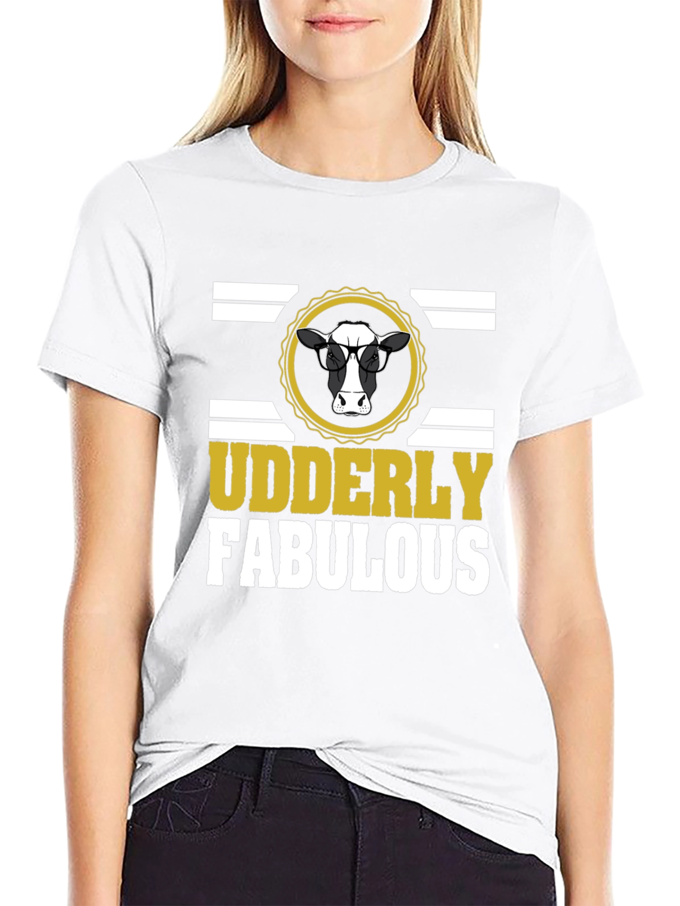 Udderly Fabulous Graphic T-Shirt - Black Cotton Tee