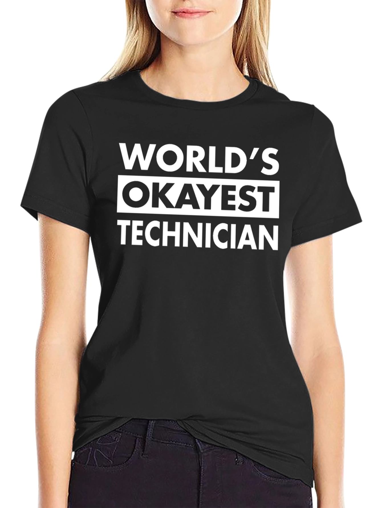 Worlds Okayest Technician Graphic T-Shirt